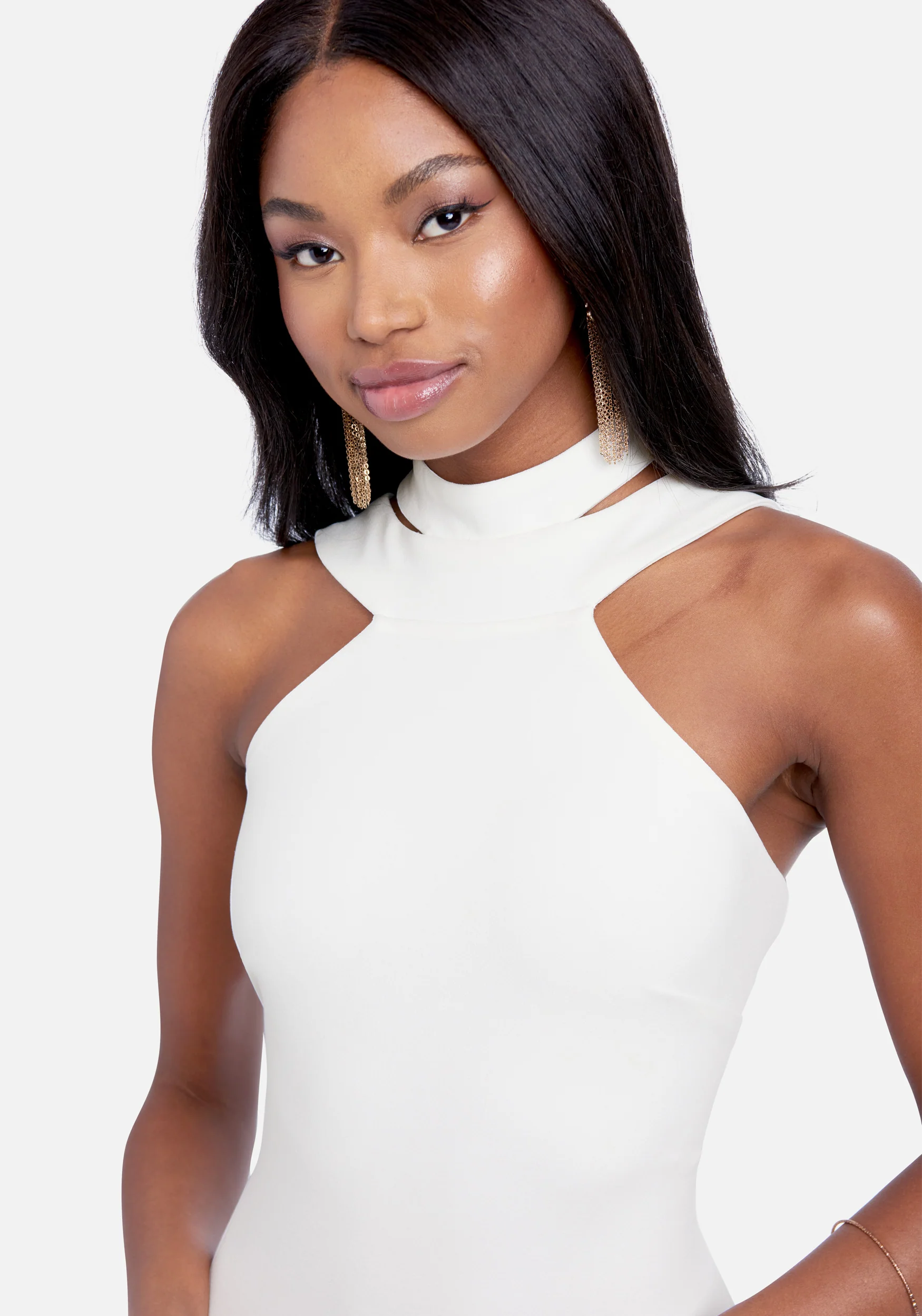 Halterneck Bodycon Midi Dress - Image 4