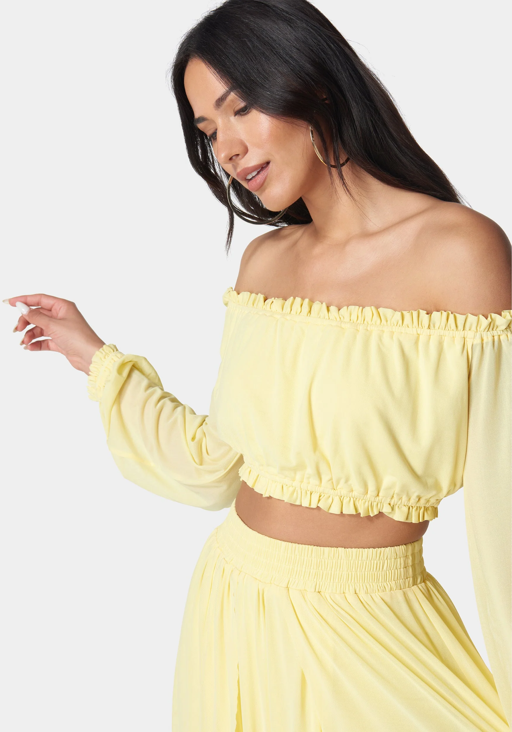 High Slit Two Piece Mesh Dress - Image 4