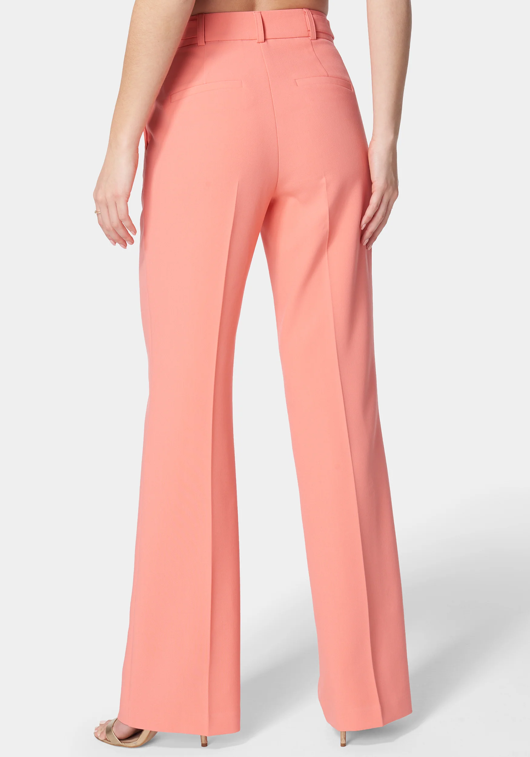 High Waist Belt Detail Wide Leg Pant - Image 3