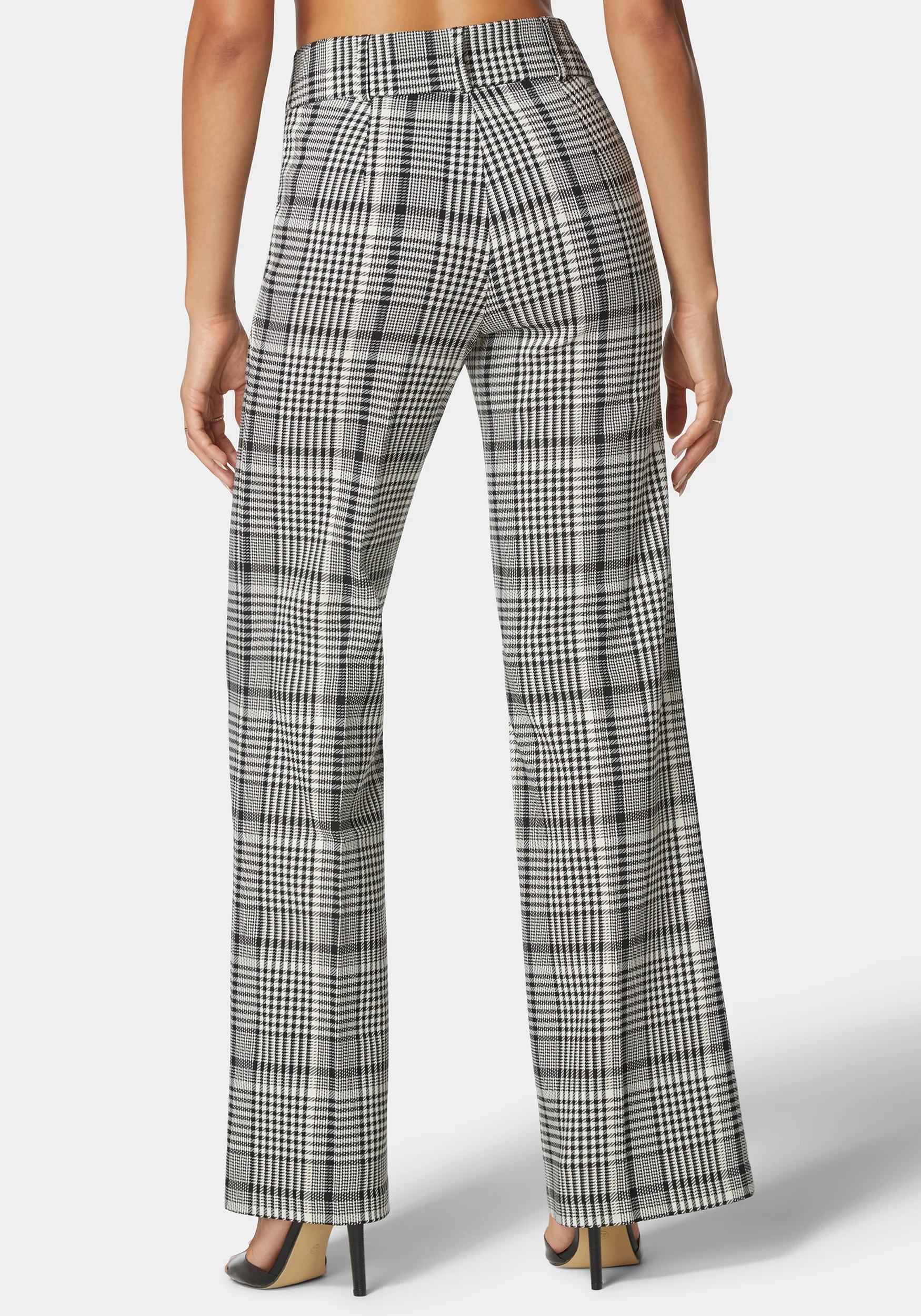 High Waist Belted Novelty Wide Leg Pant - Image 3