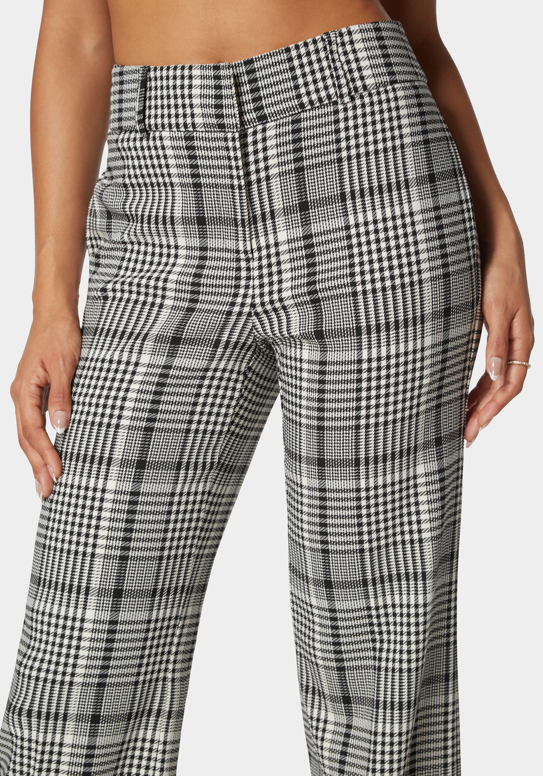 High Waist Belted Novelty Wide Leg Pant - Image 4