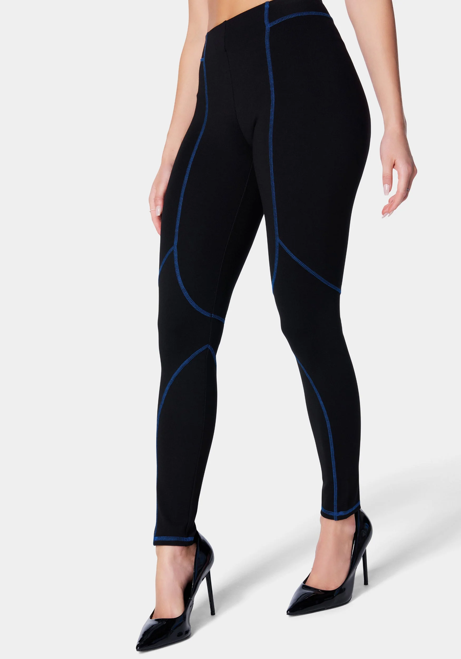 High Waist Contrast Stitch Pdr Legging - Image 2
