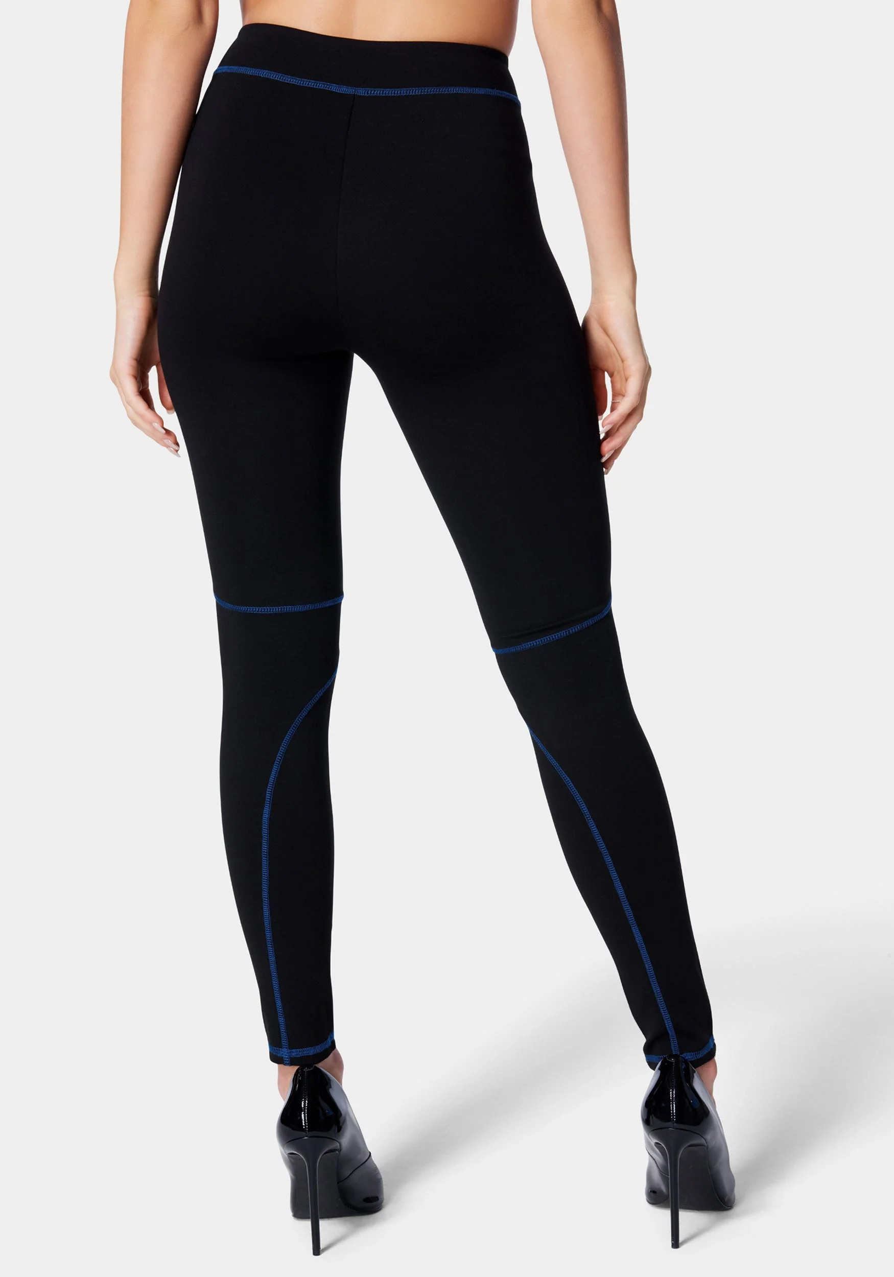 High Waist Contrast Stitch Pdr Legging - Image 3