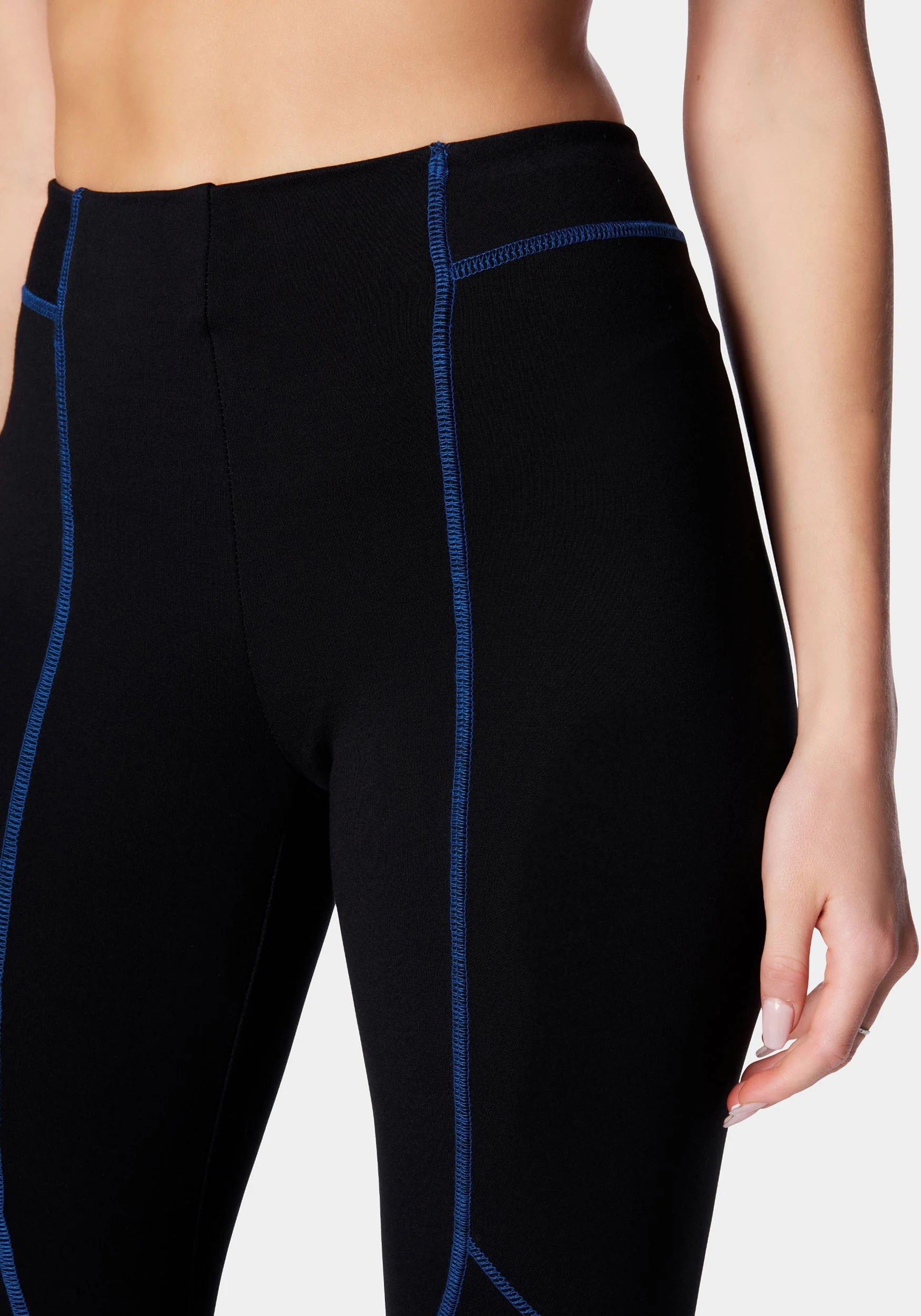 High Waist Contrast Stitch Pdr Legging - Image 4