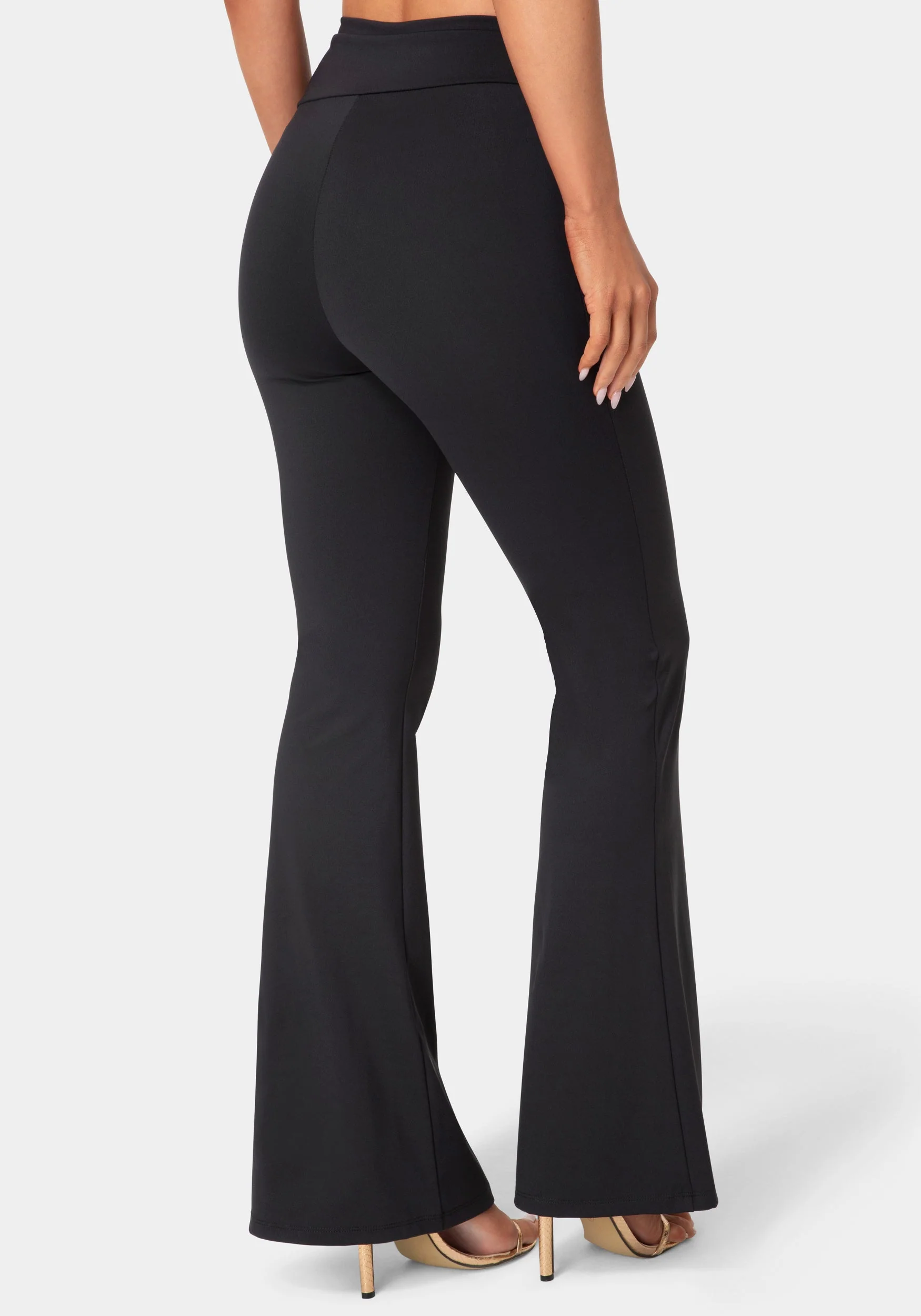 High Waist Draped Flare Leg Legging - Image 5