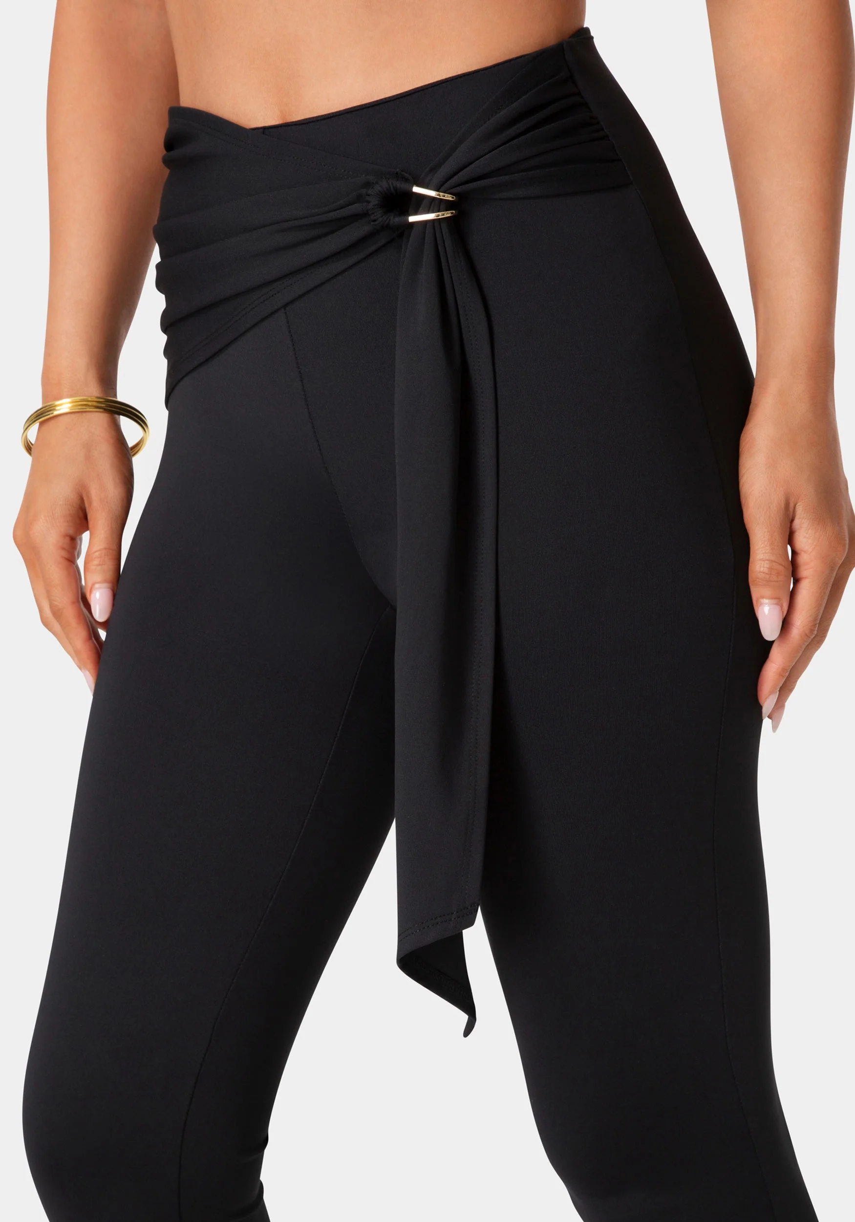 High Waist Draped Sash Legging - Image 4