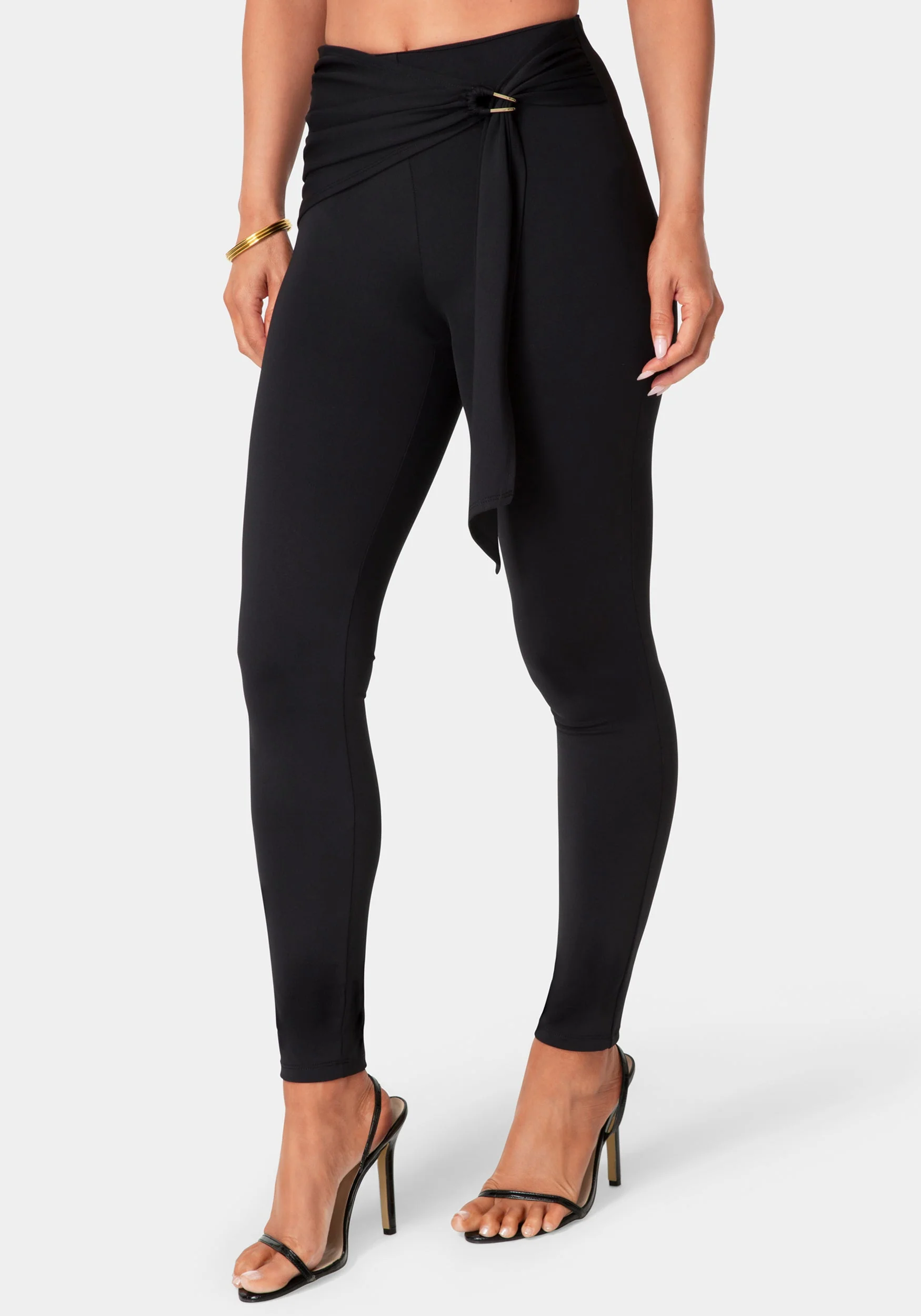 High Waist Draped Sash Legging - Image 5