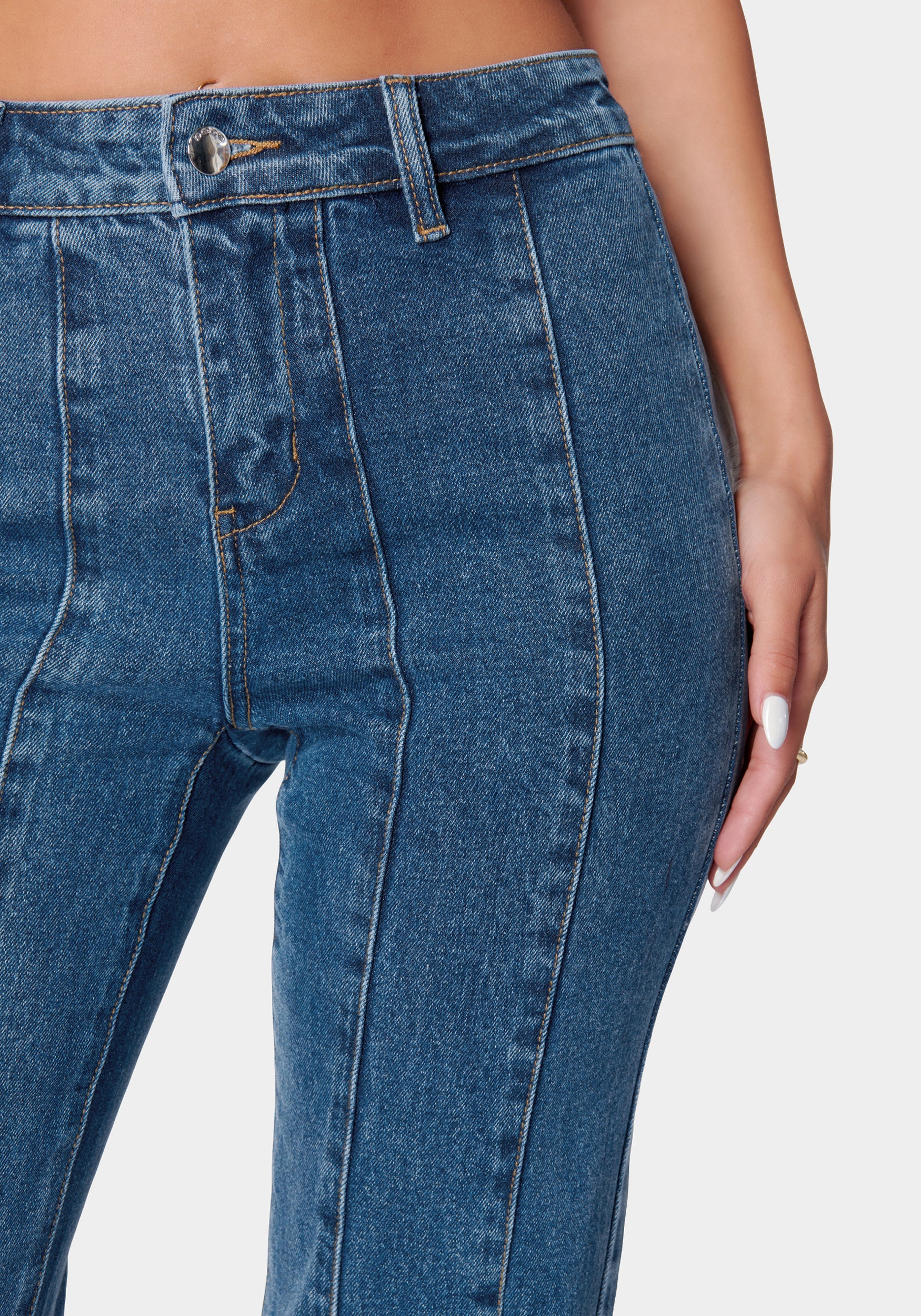 High Waist Flared Denim Jeans - Image 4