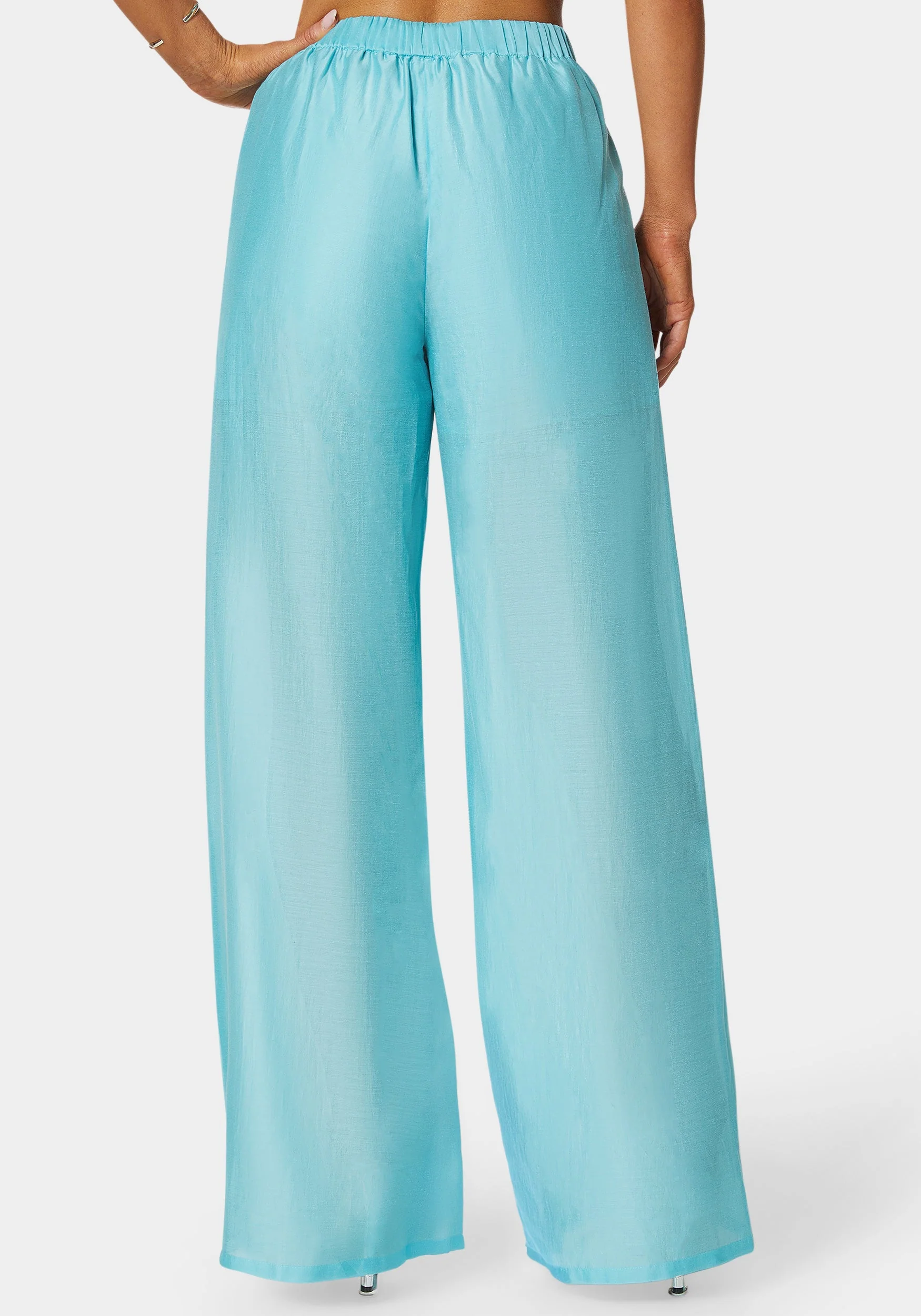 High Waist Palazzo Leg Pull On Pant - Image 3