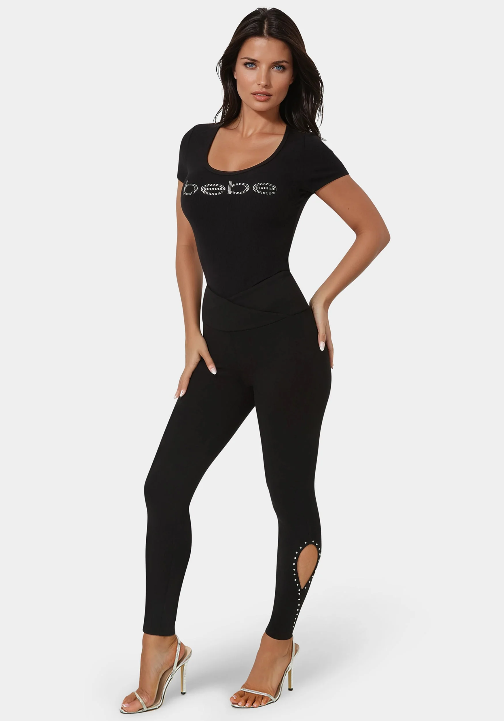High Waist Rhinestone Legging - Image 4