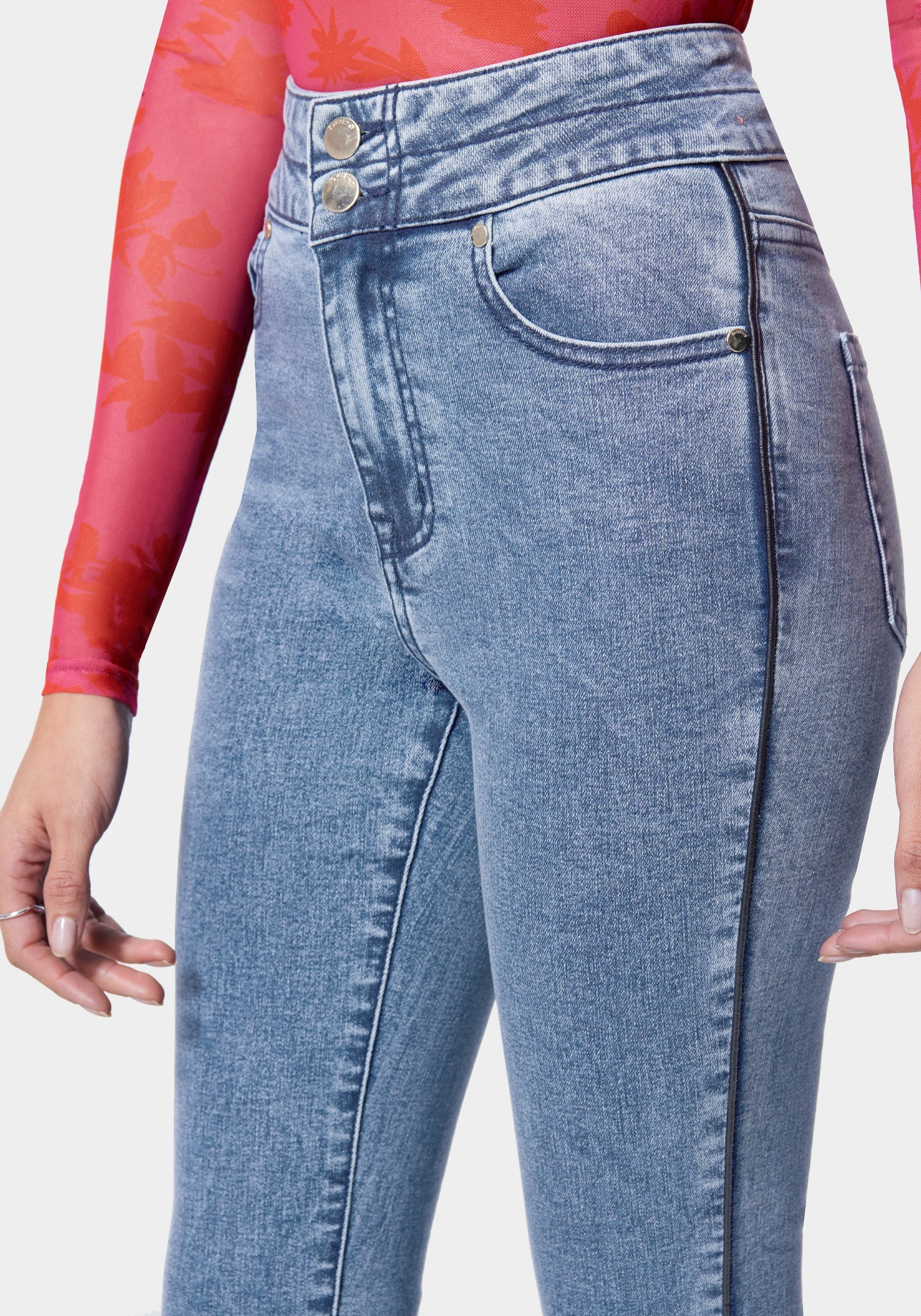 High Waist Skinny Leg Jeans - Image 4