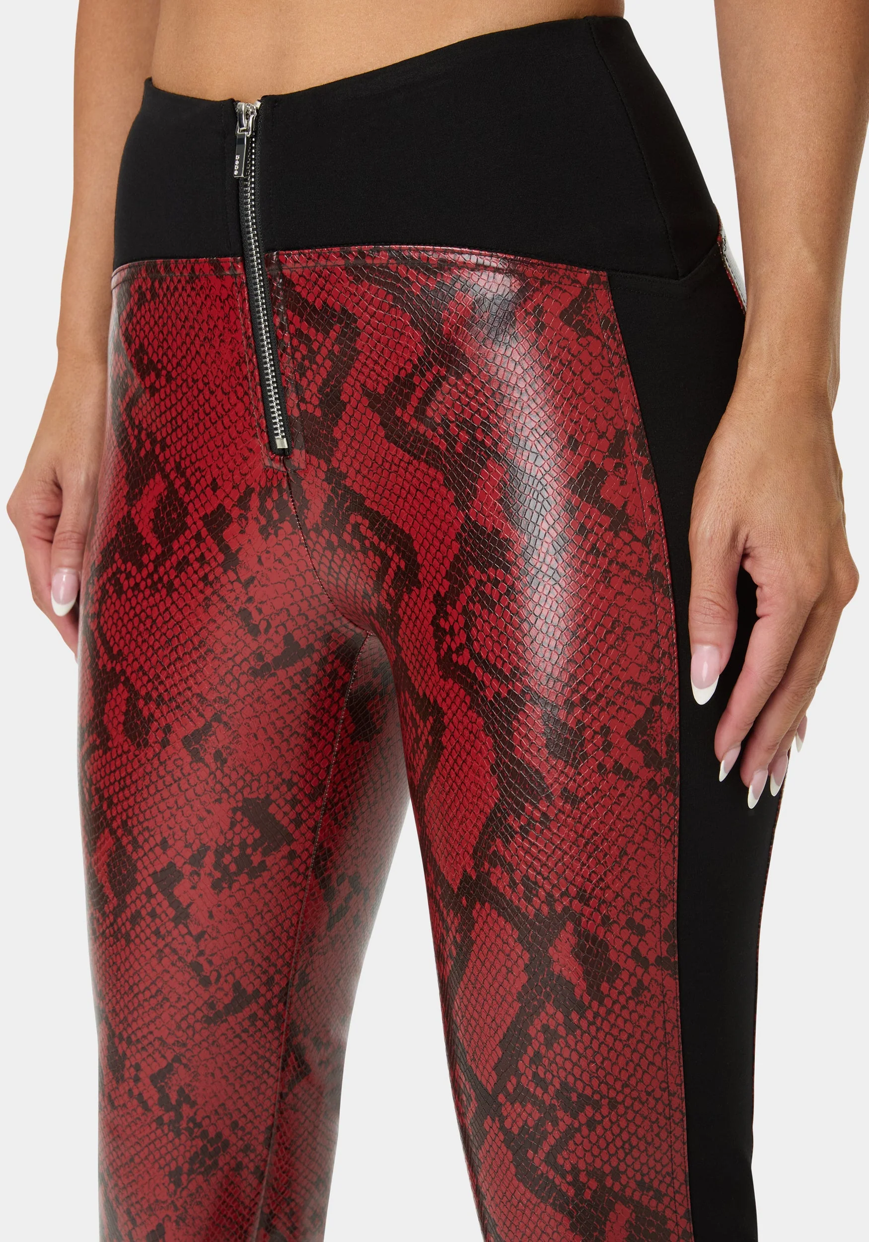 High Waist Snake Skin Mini Flare Pant - Image 4