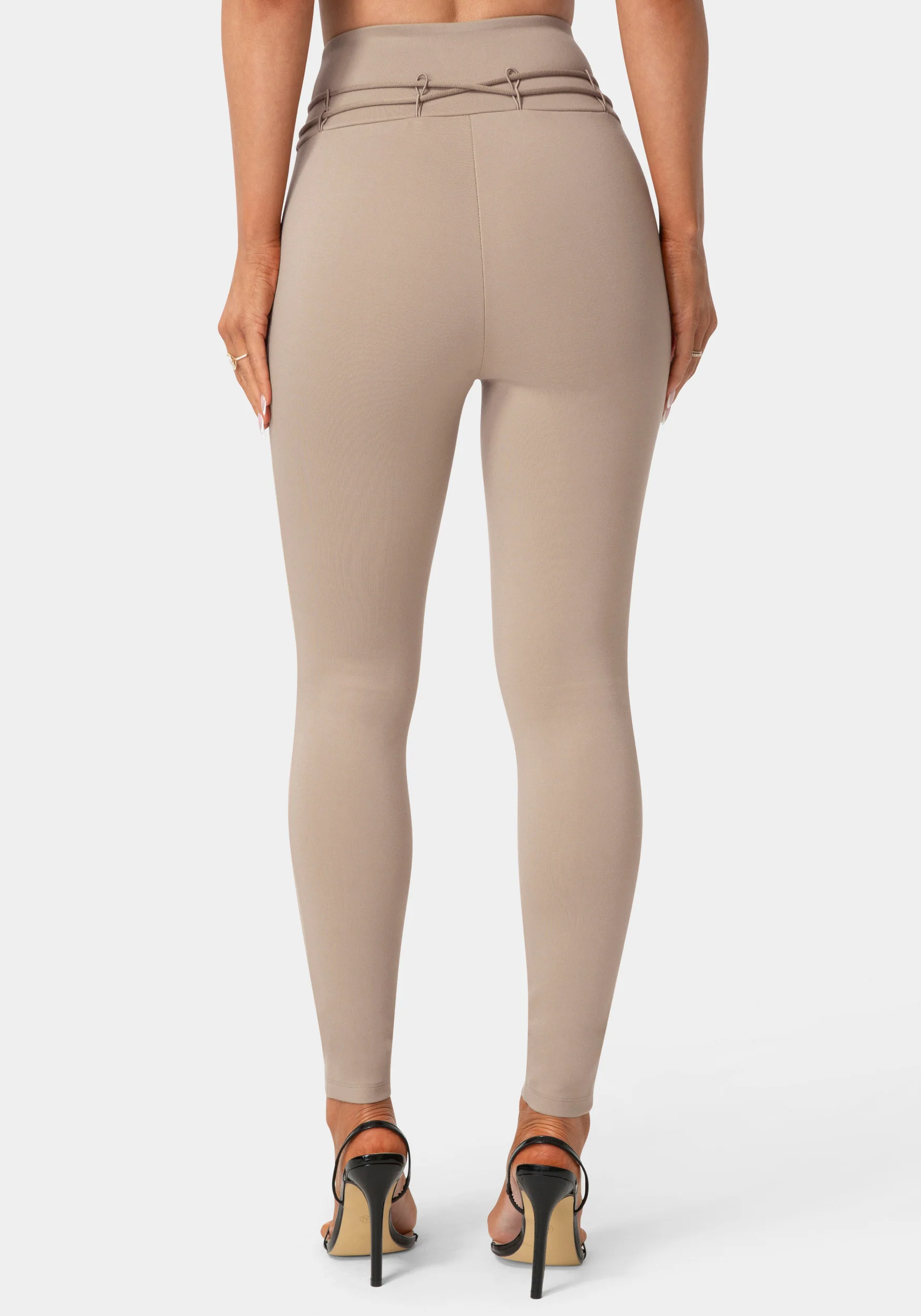 High Waist Thin Belts Legging - Image 3