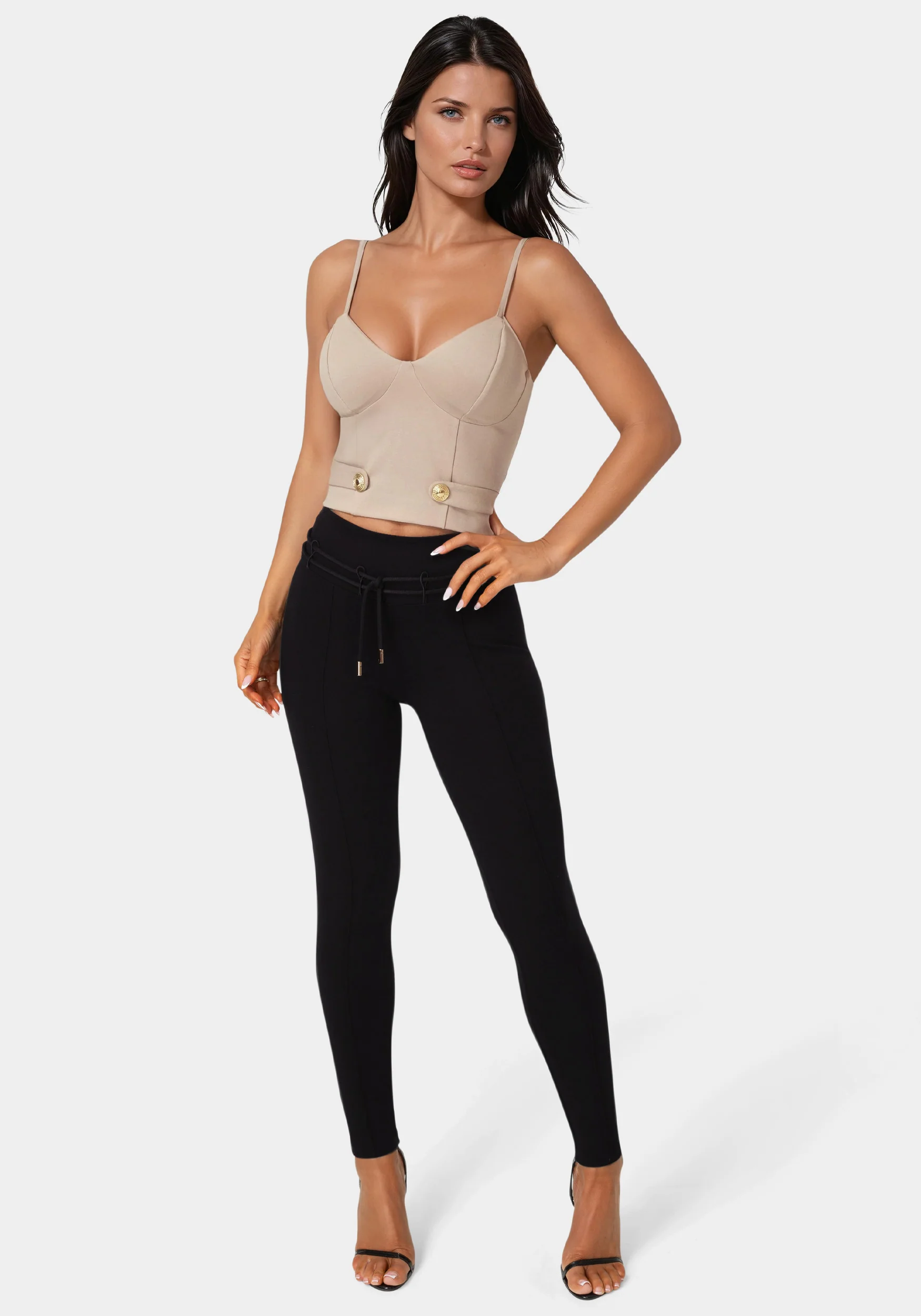 High Waist Thin Belts Legging - Image 2
