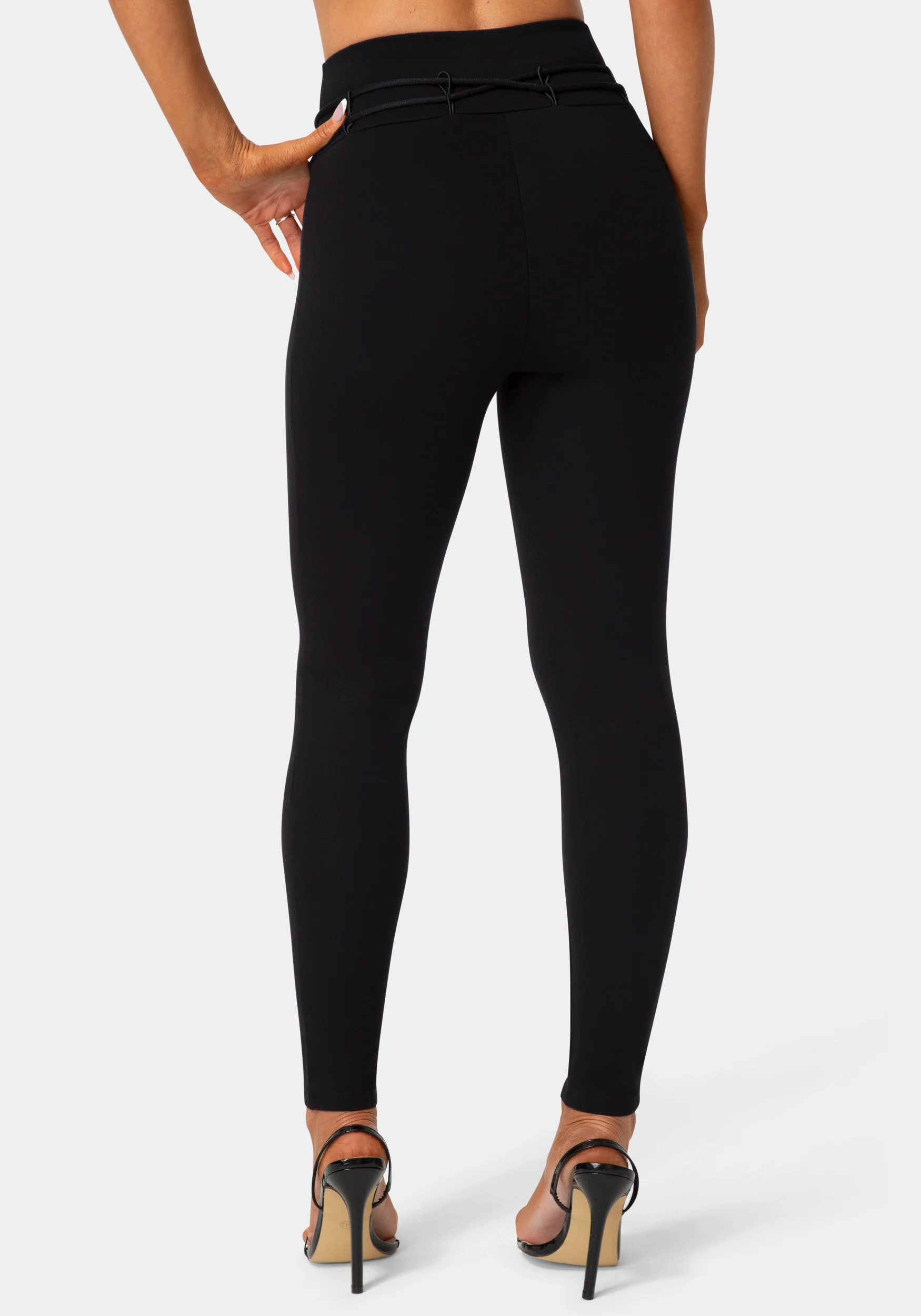 High Waist Thin Belts Legging - Image 3