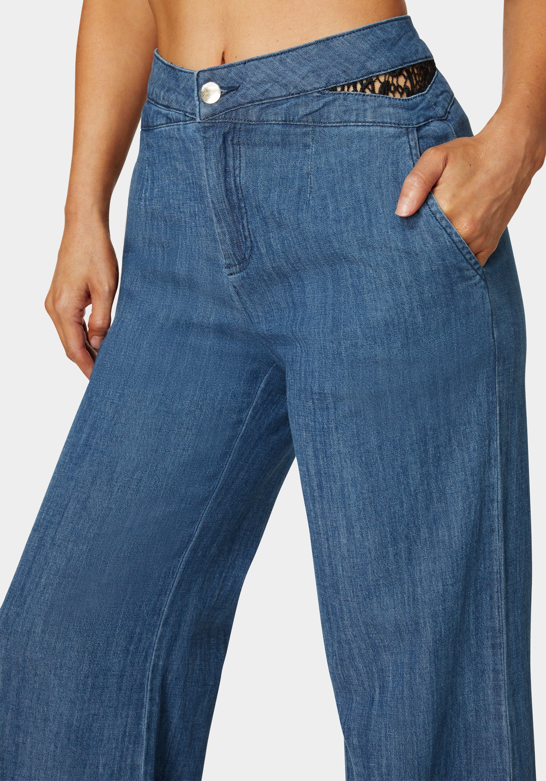 High Waist Ultra Wide Leg Denim Pant - Image 2