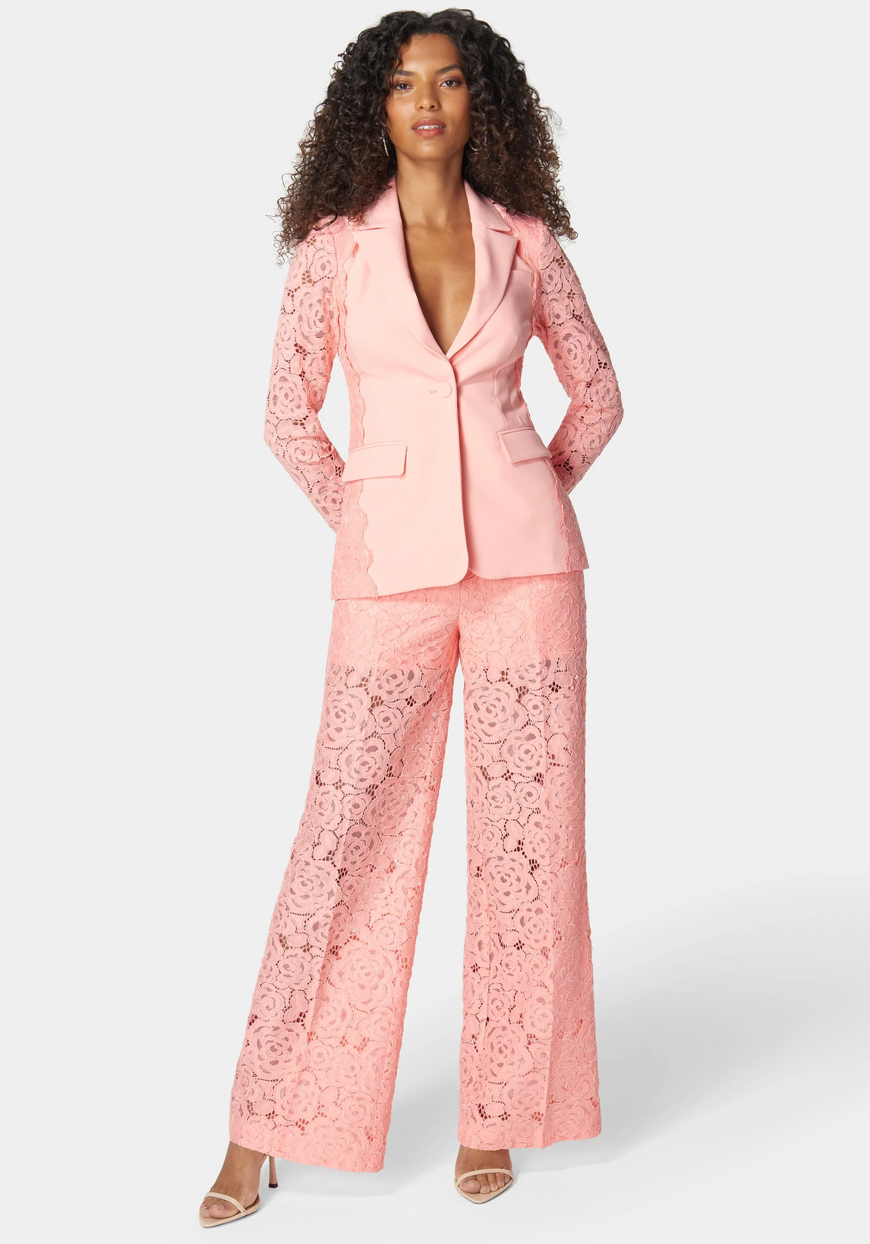 High Waist Wide Leg Lace Pant - Image 3
