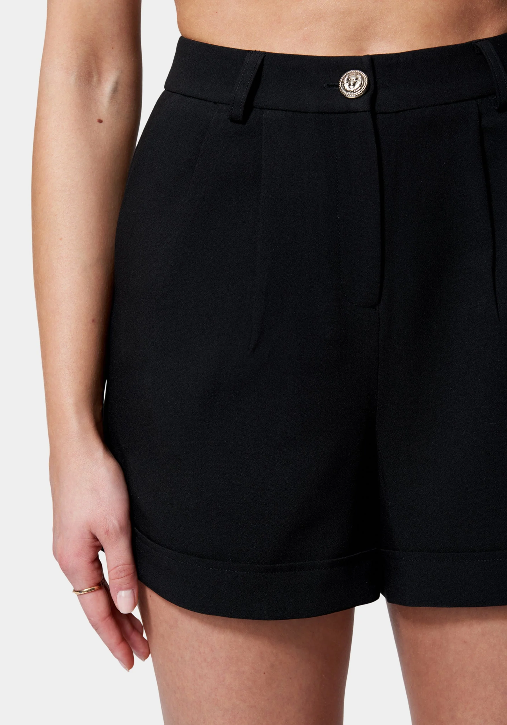 High Waist Woven Twill Short - Image 4