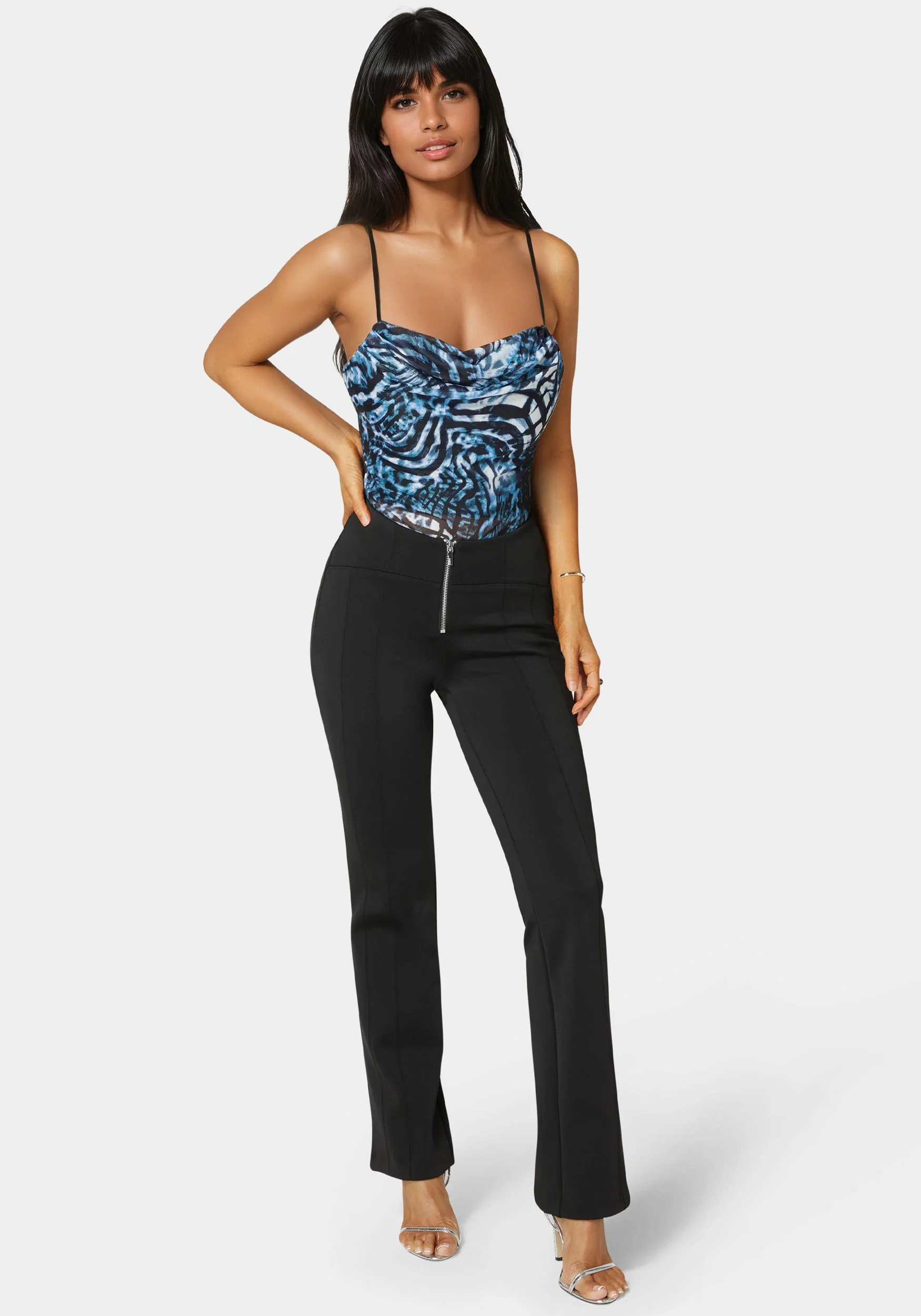 High Waisted Mini Flared Pant - Image 2