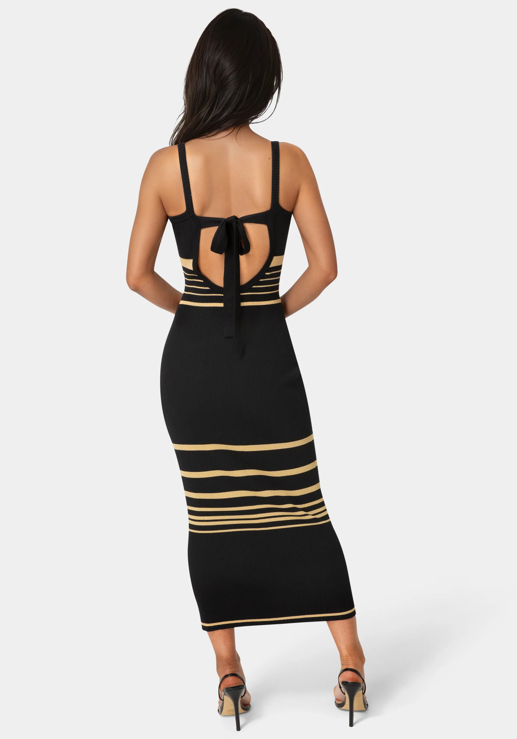 Illusion Sweater Bodycon Maxi Dress - Image 3