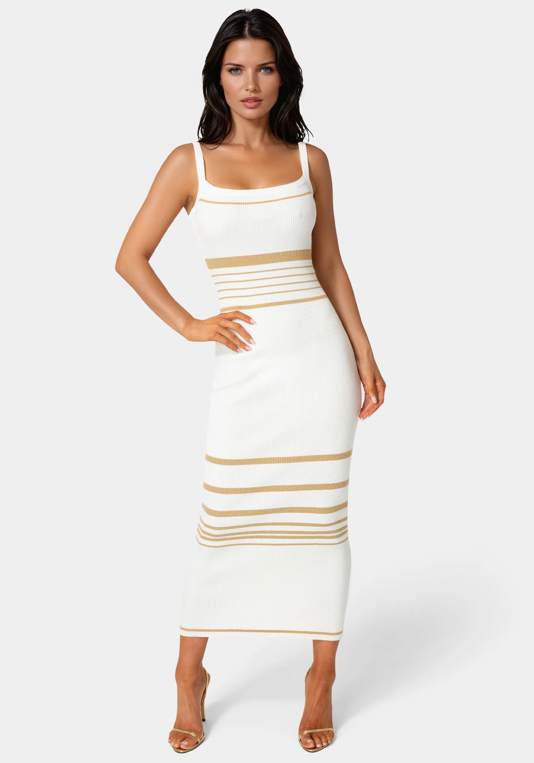 Illusion Sweater Bodycon Maxi Dress