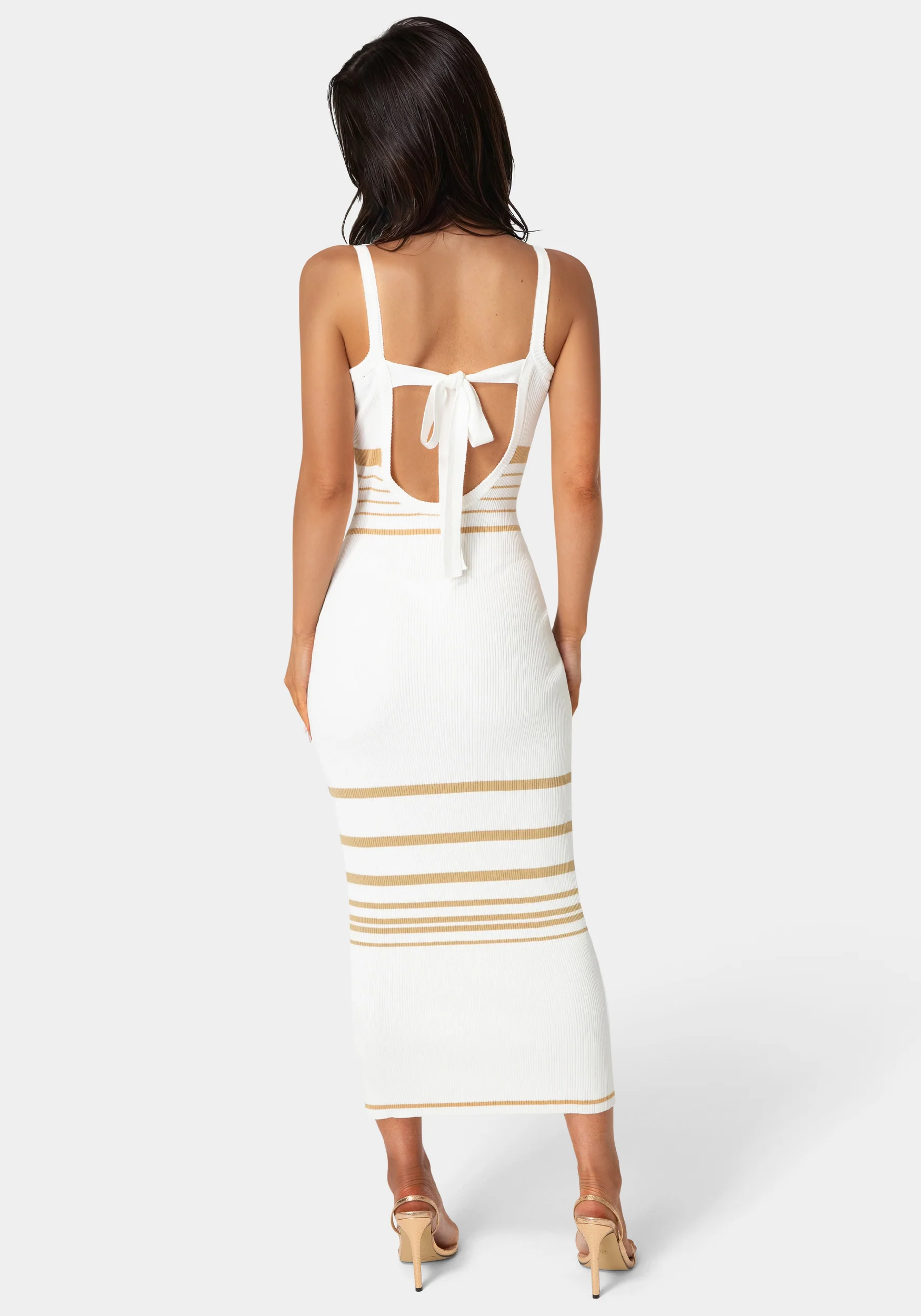 Illusion Sweater Bodycon Maxi Dress - Image 3