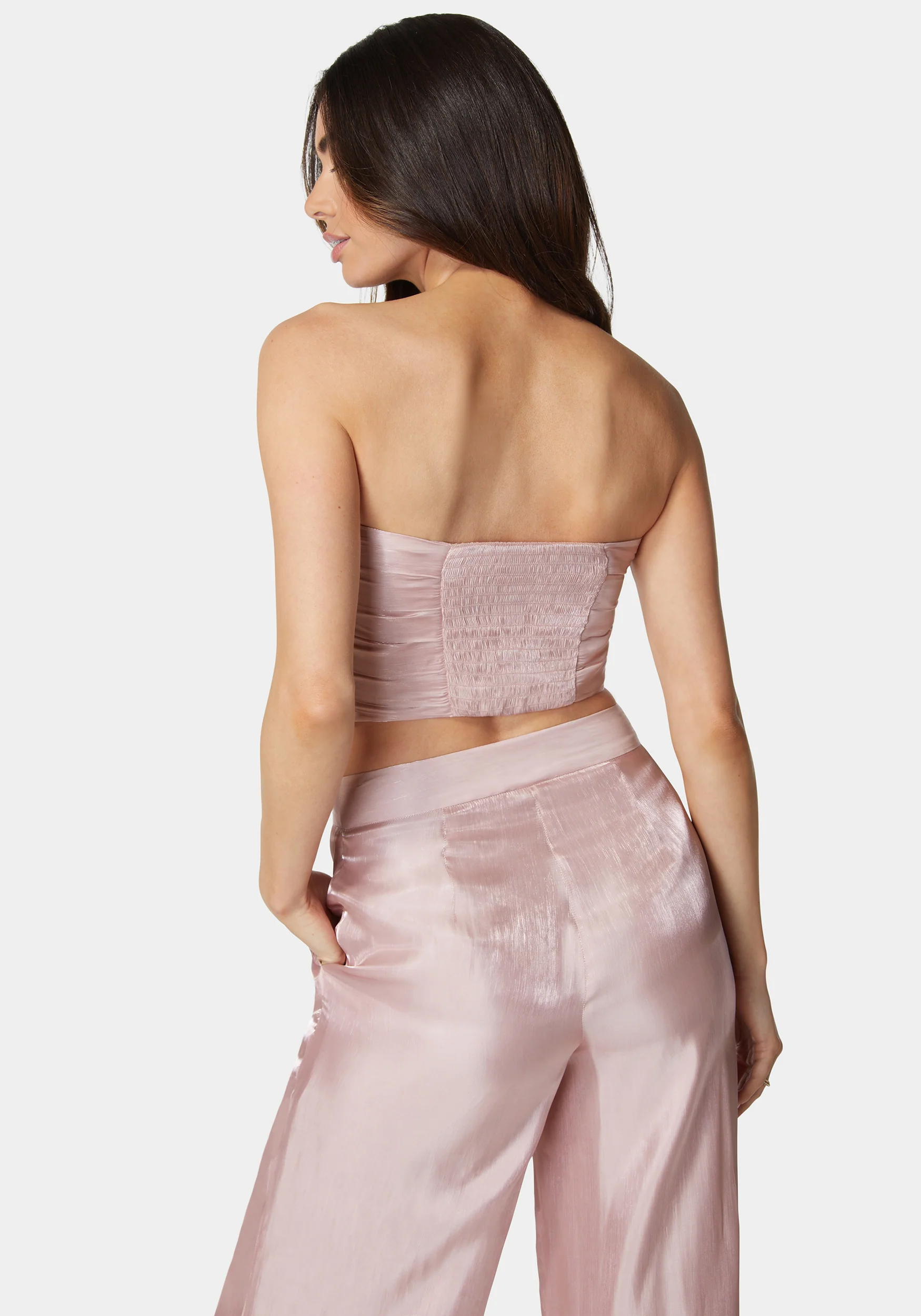 Iridescent Satin Bandeau Top - Image 4