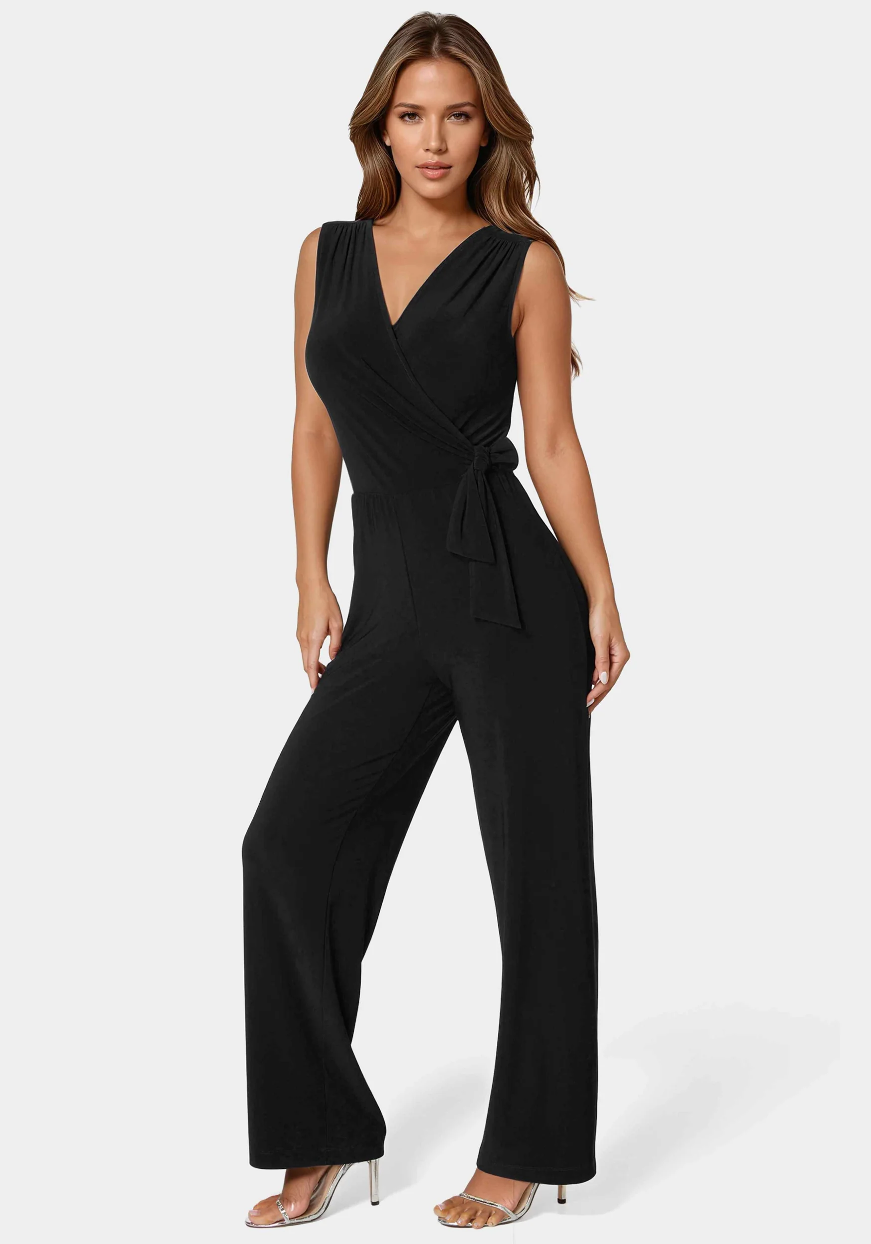 Jersey Wrap Tie Jumpsuit - Image 2