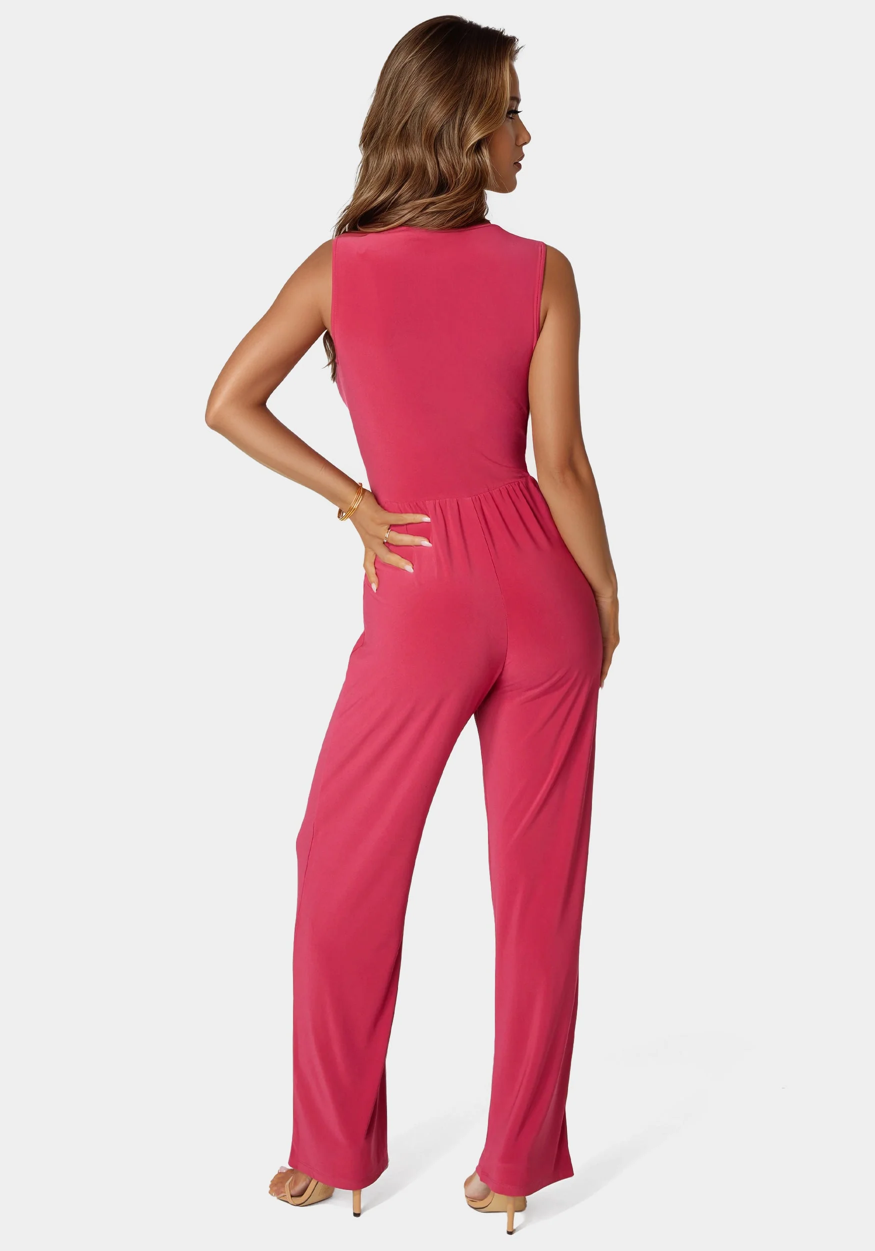 Jersey Wrap Tie Jumpsuit - Image 4