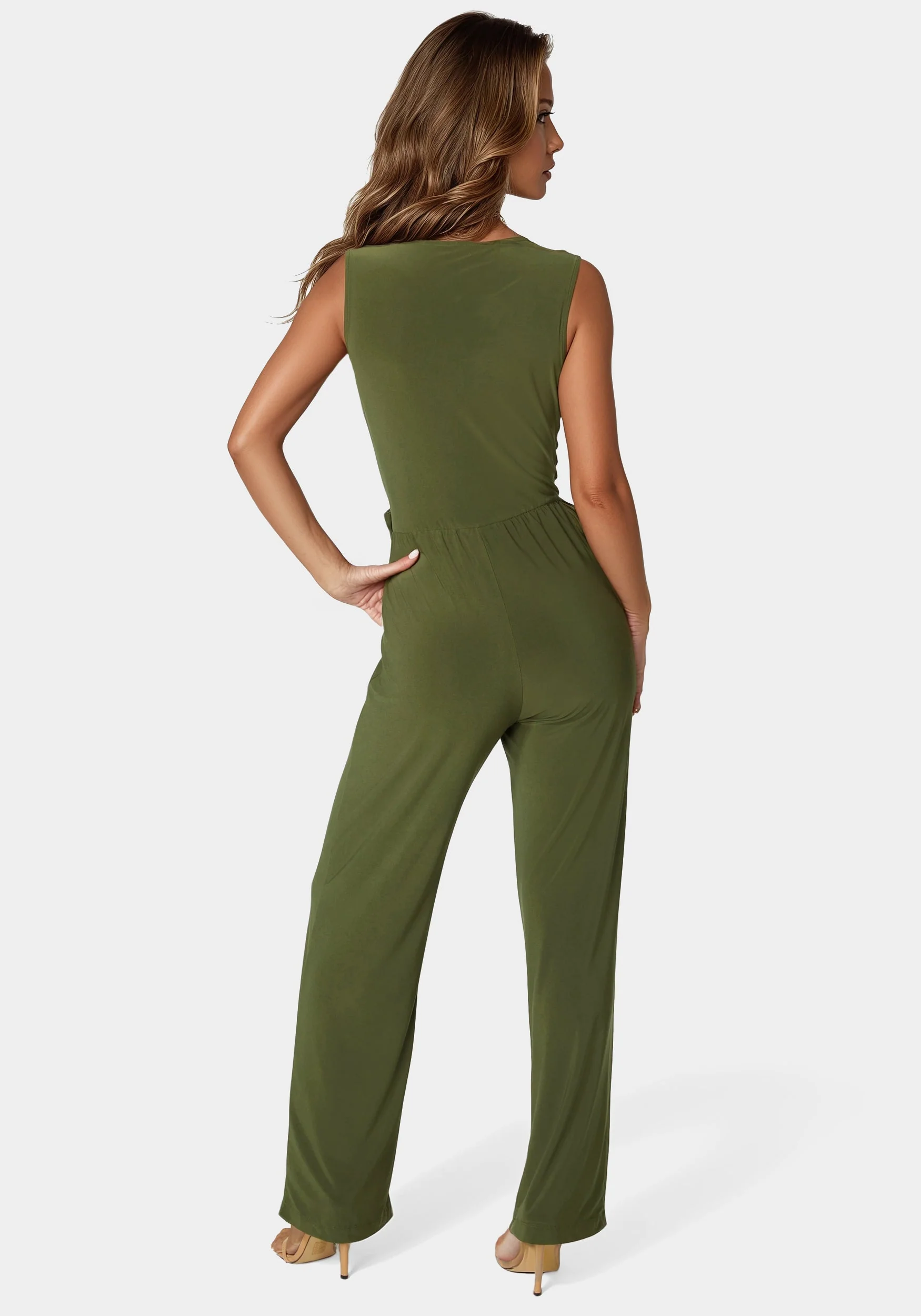 Jersey Wrap Tie Jumpsuit - Image 4