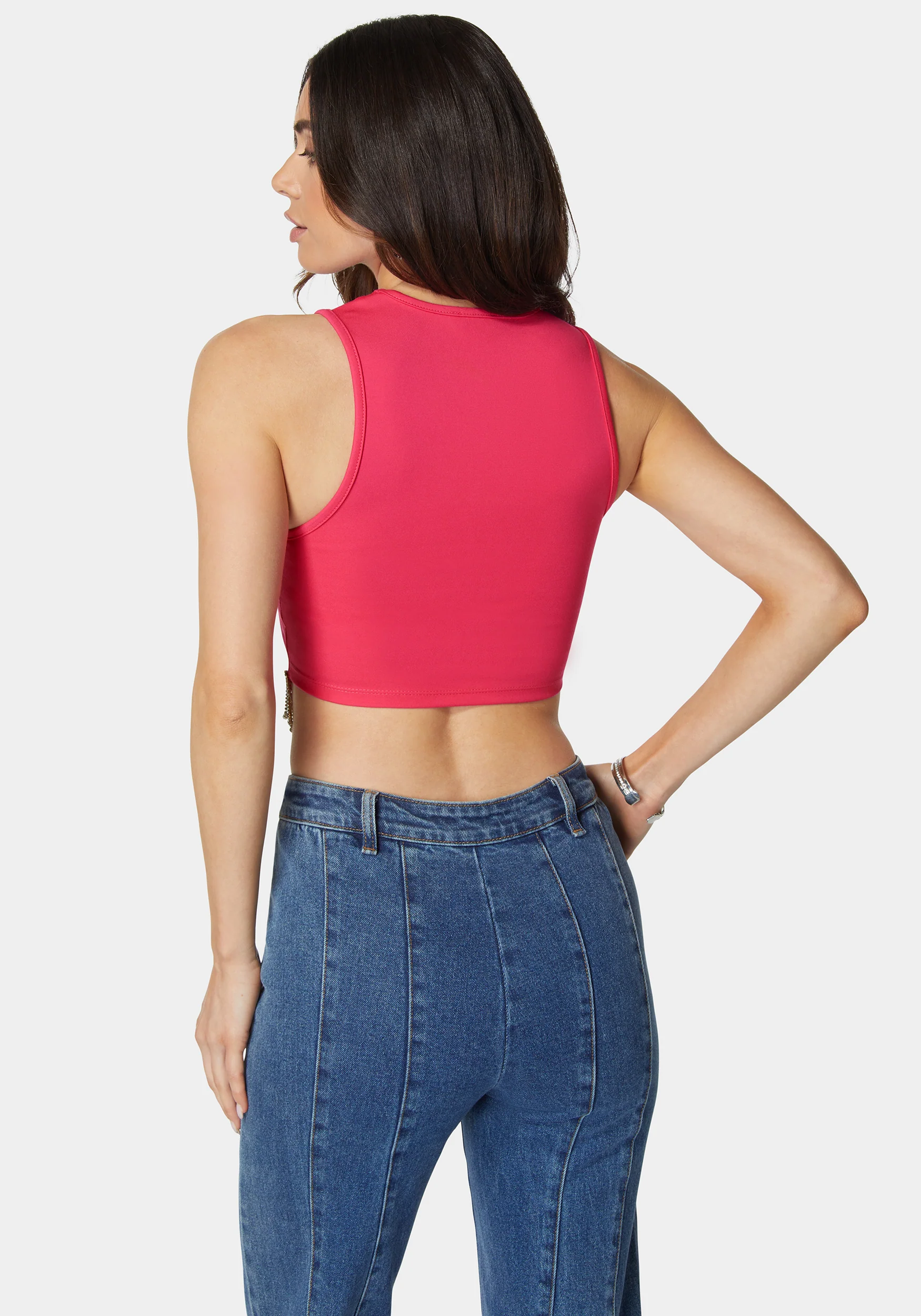 Jewel Fringe Sleeveless Knit Top - Image 3