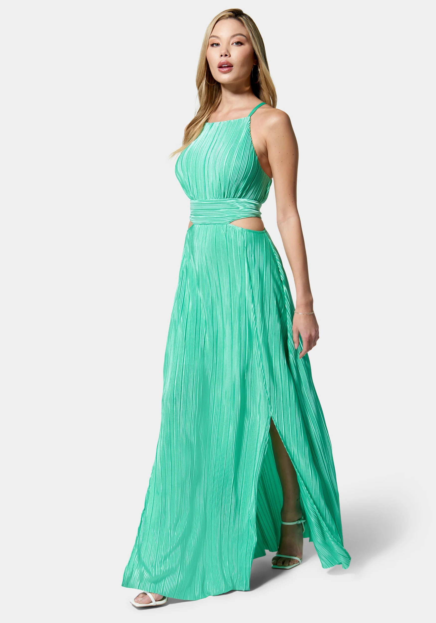 Knit Plisse Cutout Maxi - Image 2