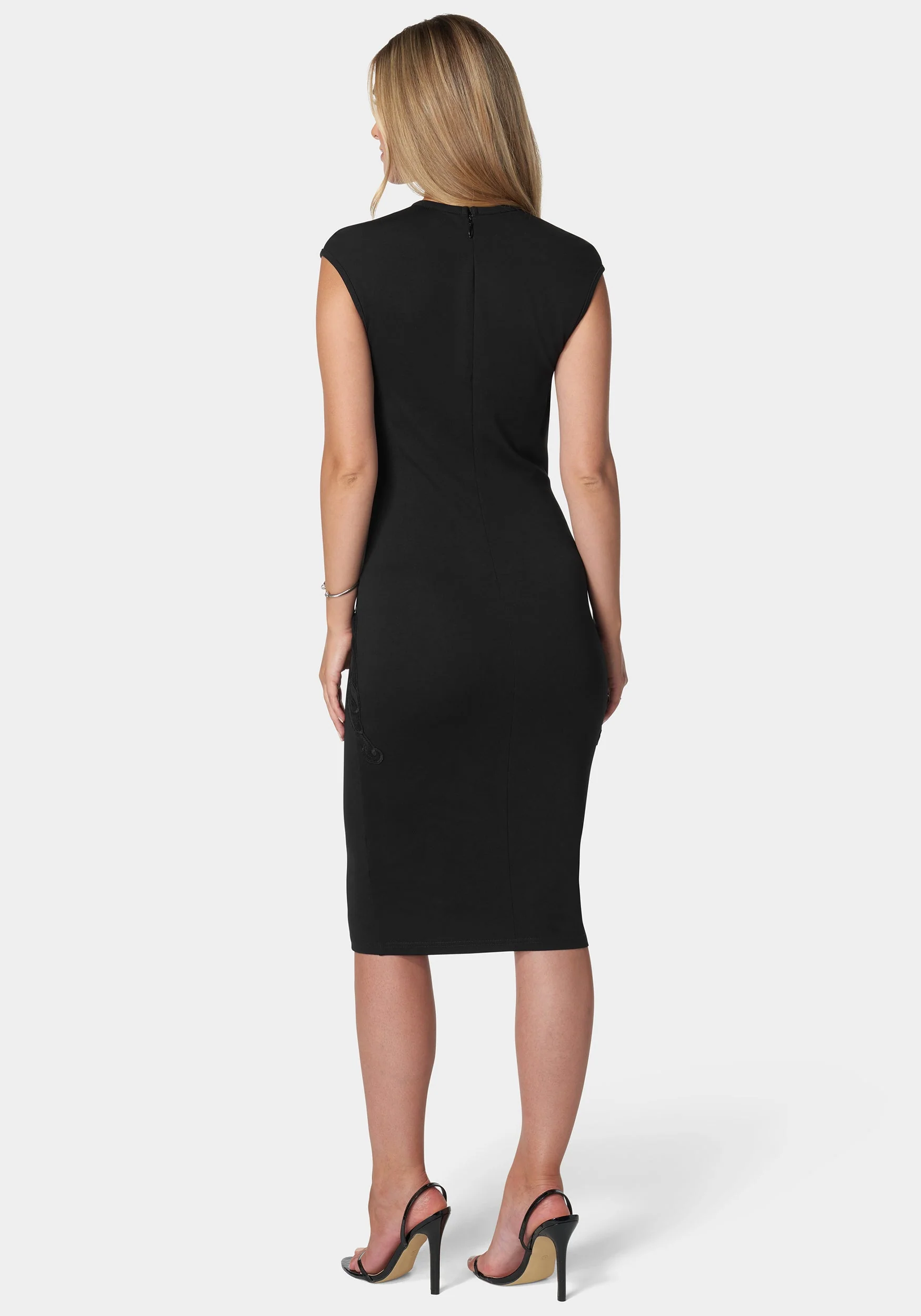 Lace Applique Midi Dress - Image 3