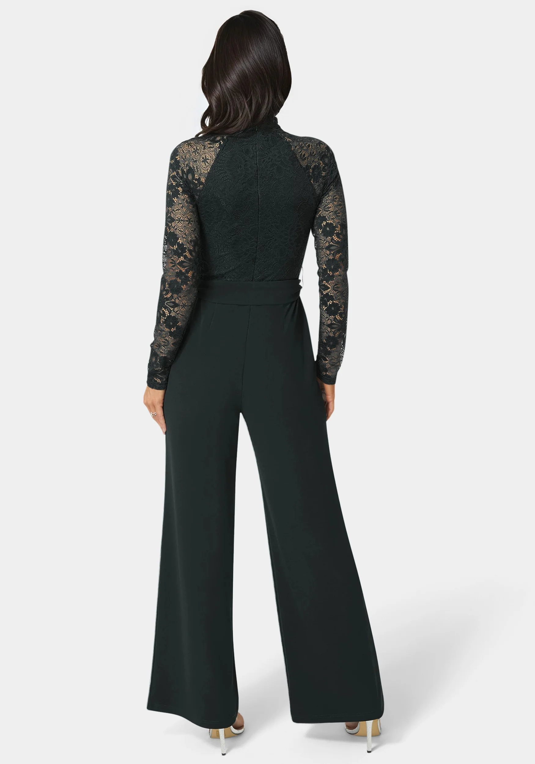 Lace Bodice Straight Leg Jumpsuit - Image 3