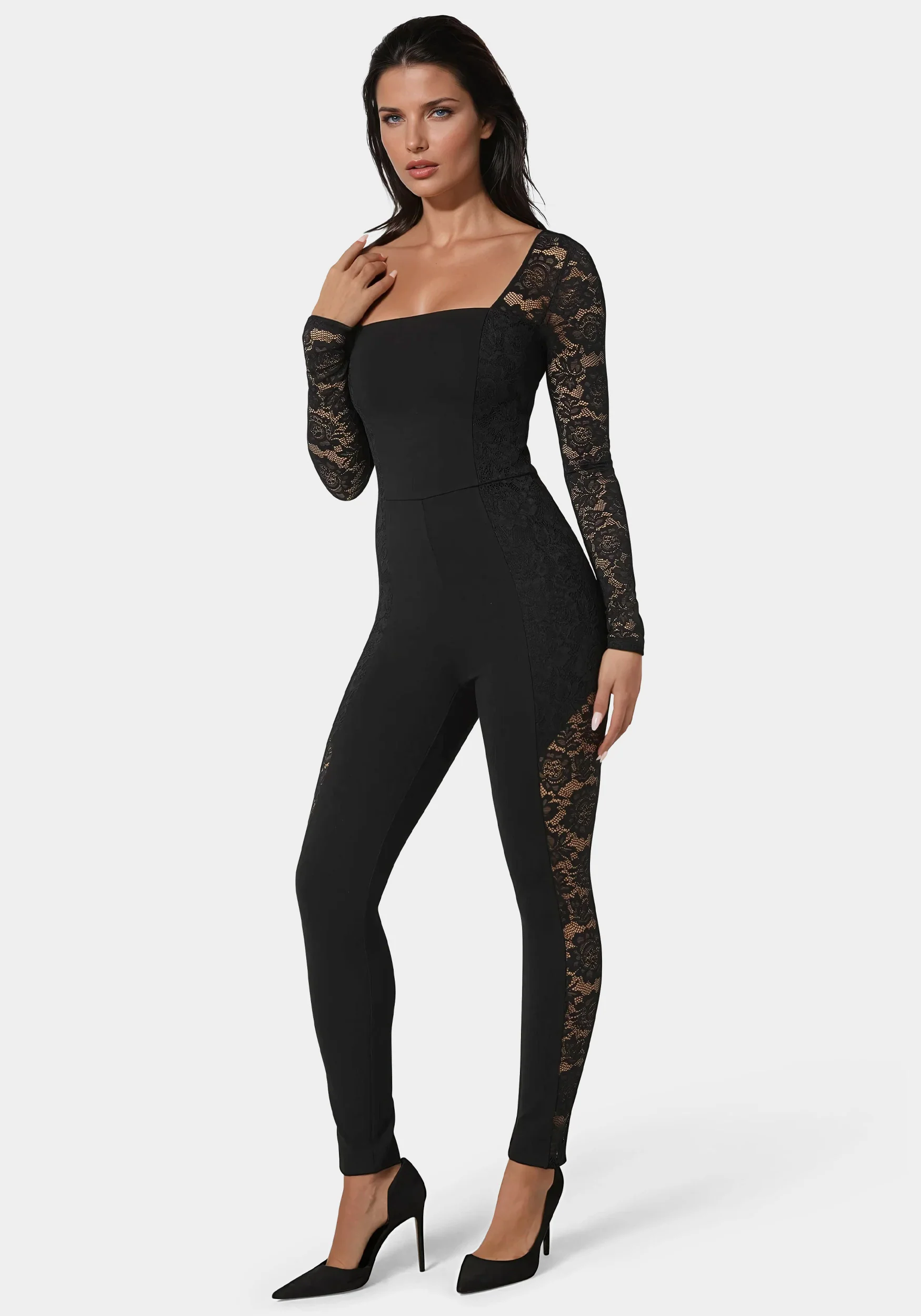 Lace Combo Catsuit - Image 4
