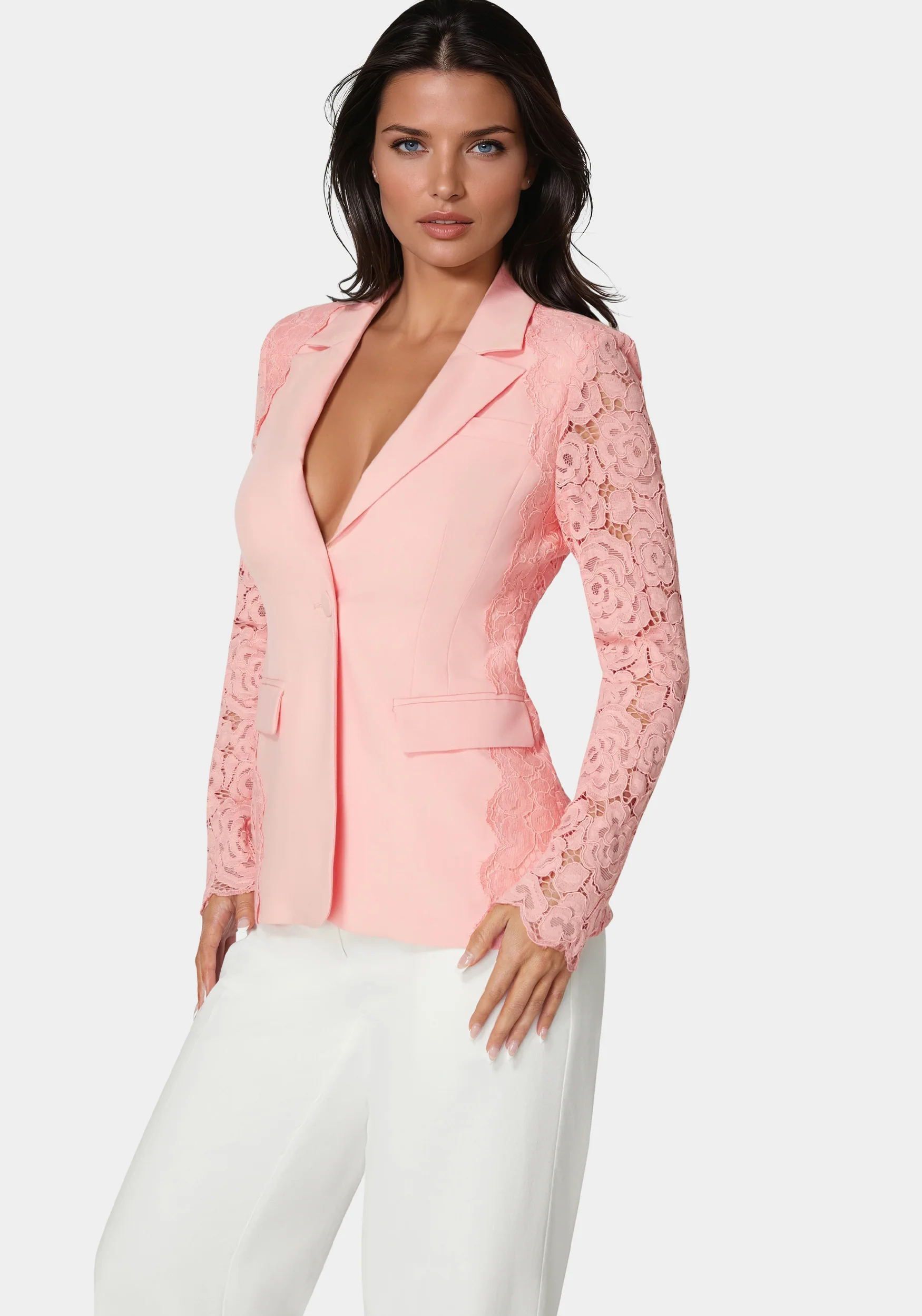 Lace Combo Tailored Jacket - Image 2