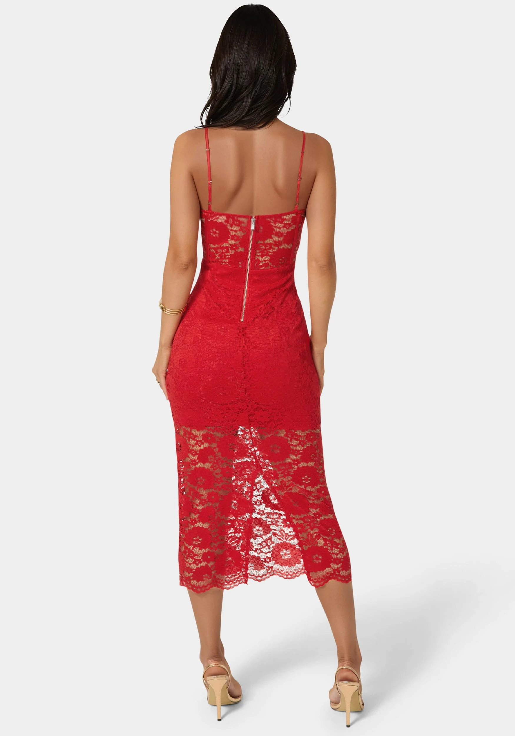 Lace Corset Midi Dress - Image 3