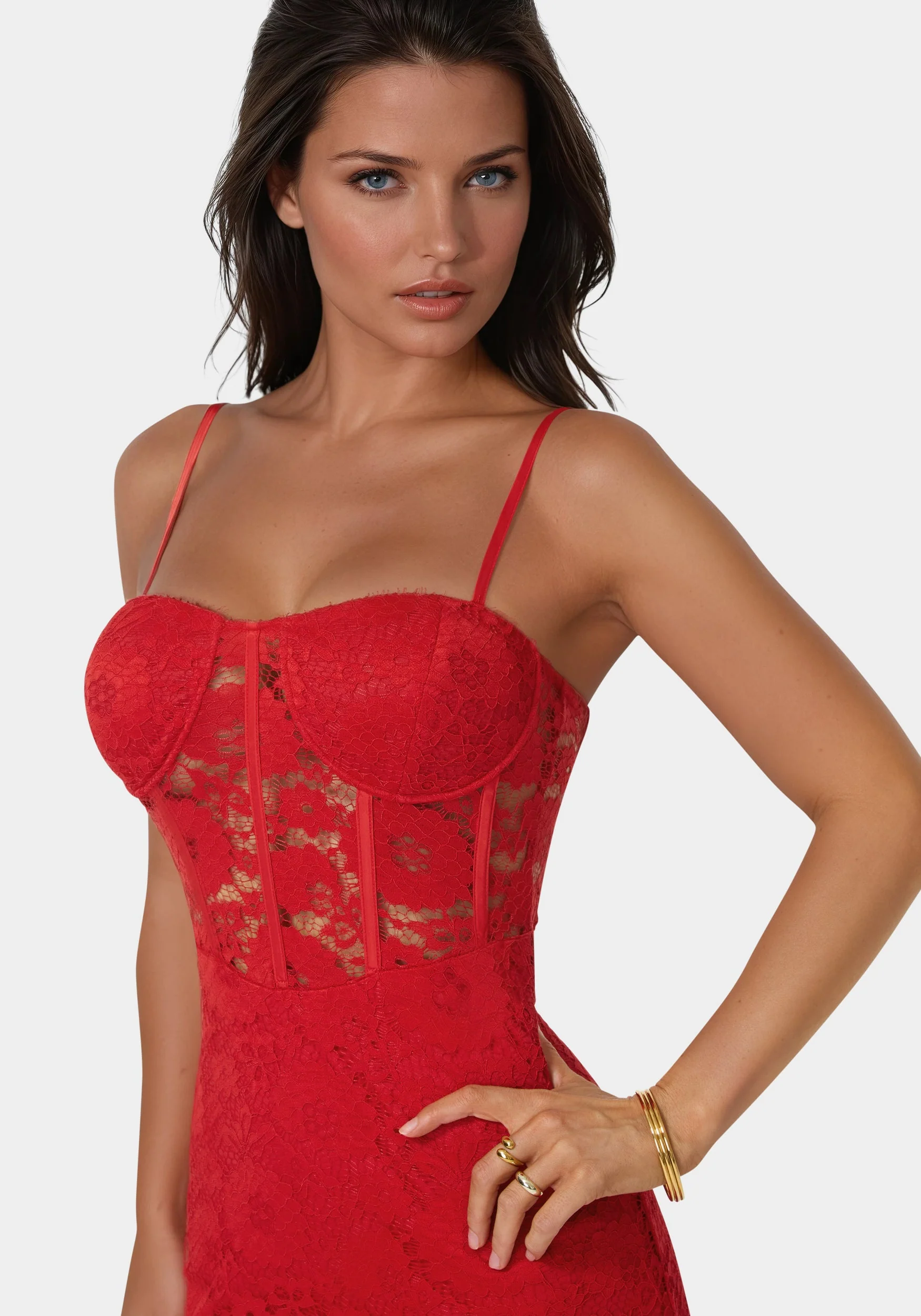 Lace Corset Midi Dress - Image 4