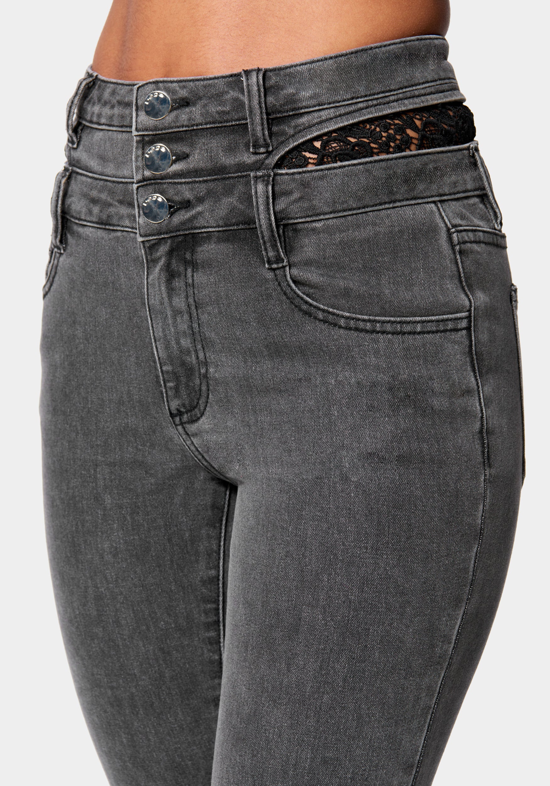 Lace Insert Skinny Jean - Image 4