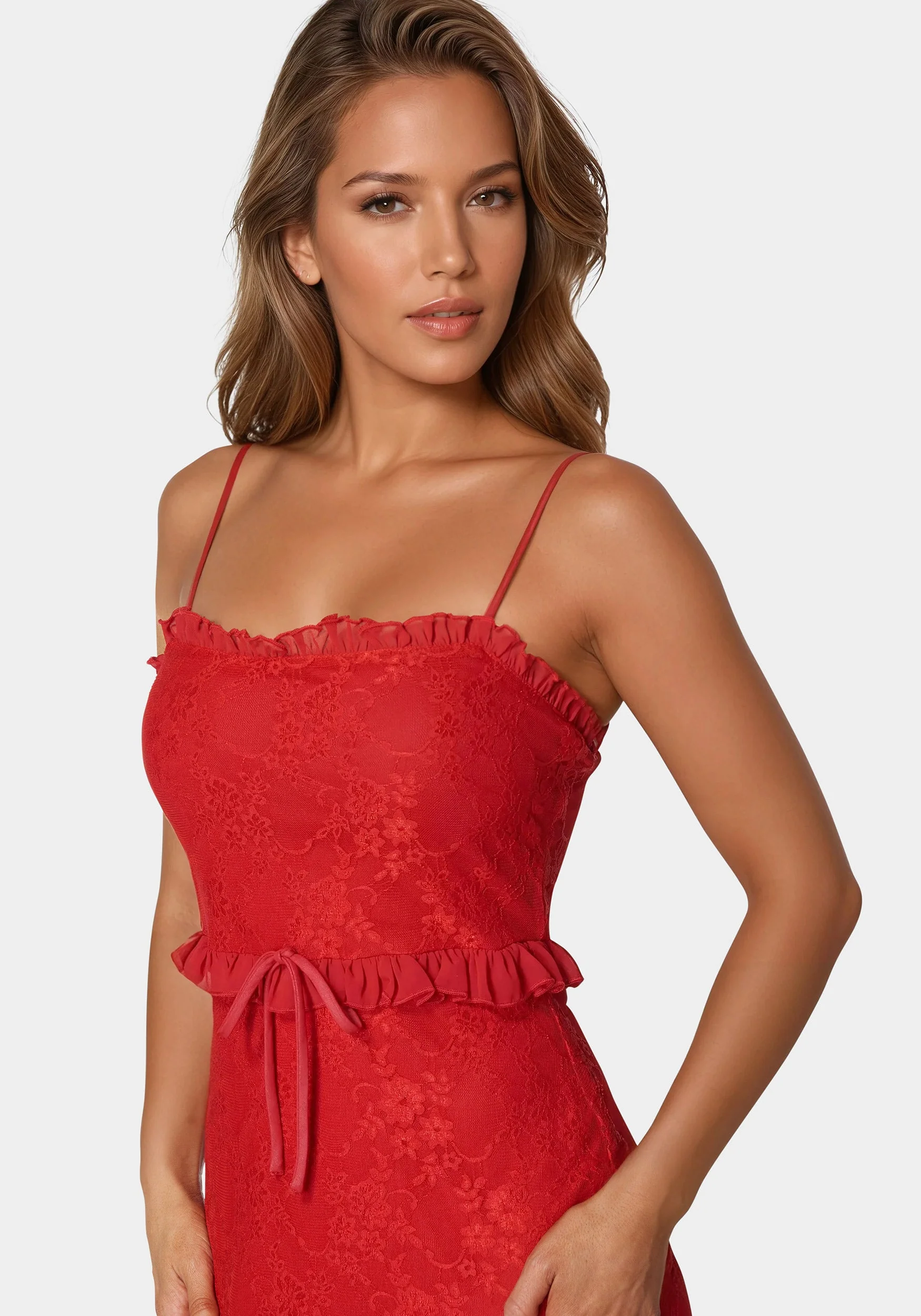Lace Maxi With Ruffle Dress - Image 4