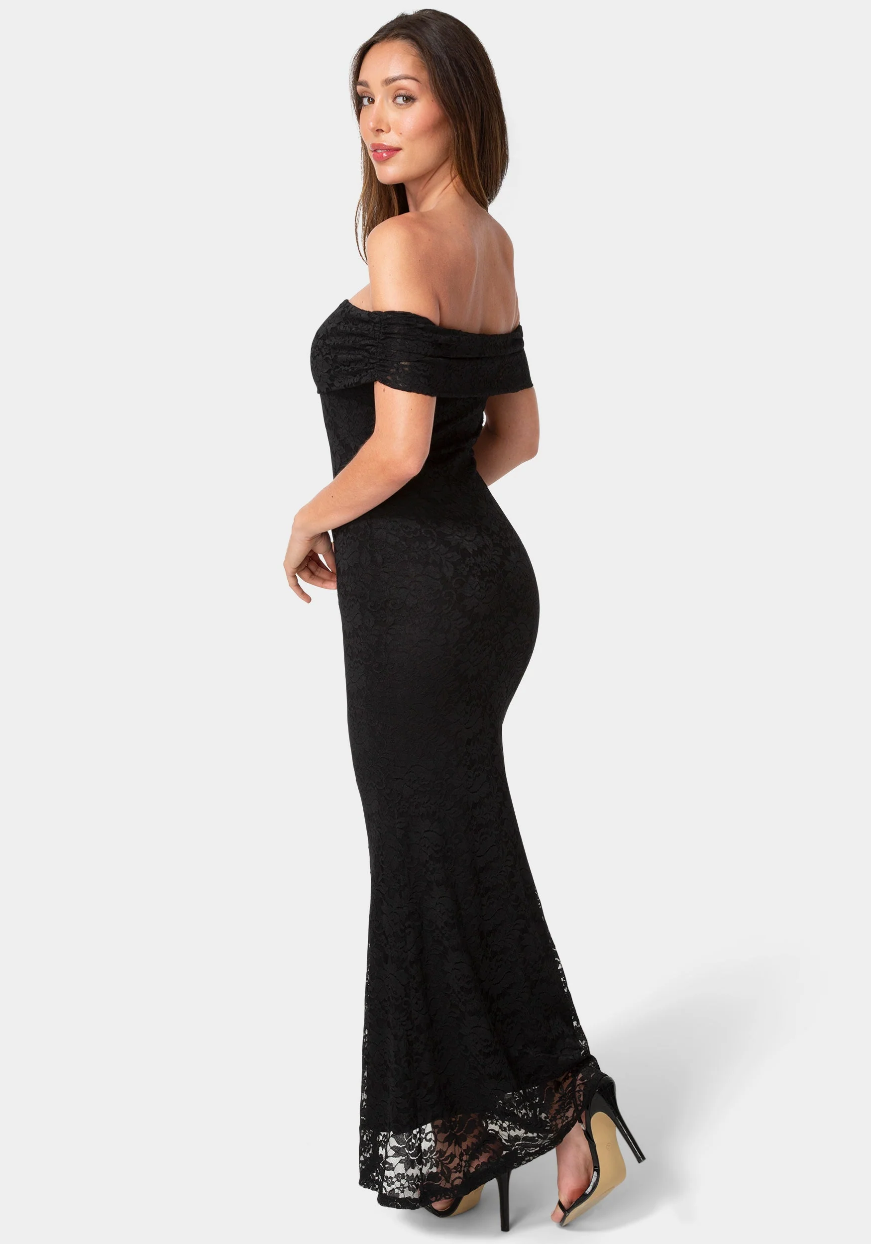 Lace Off Shoulder Maxi Dress - Image 3