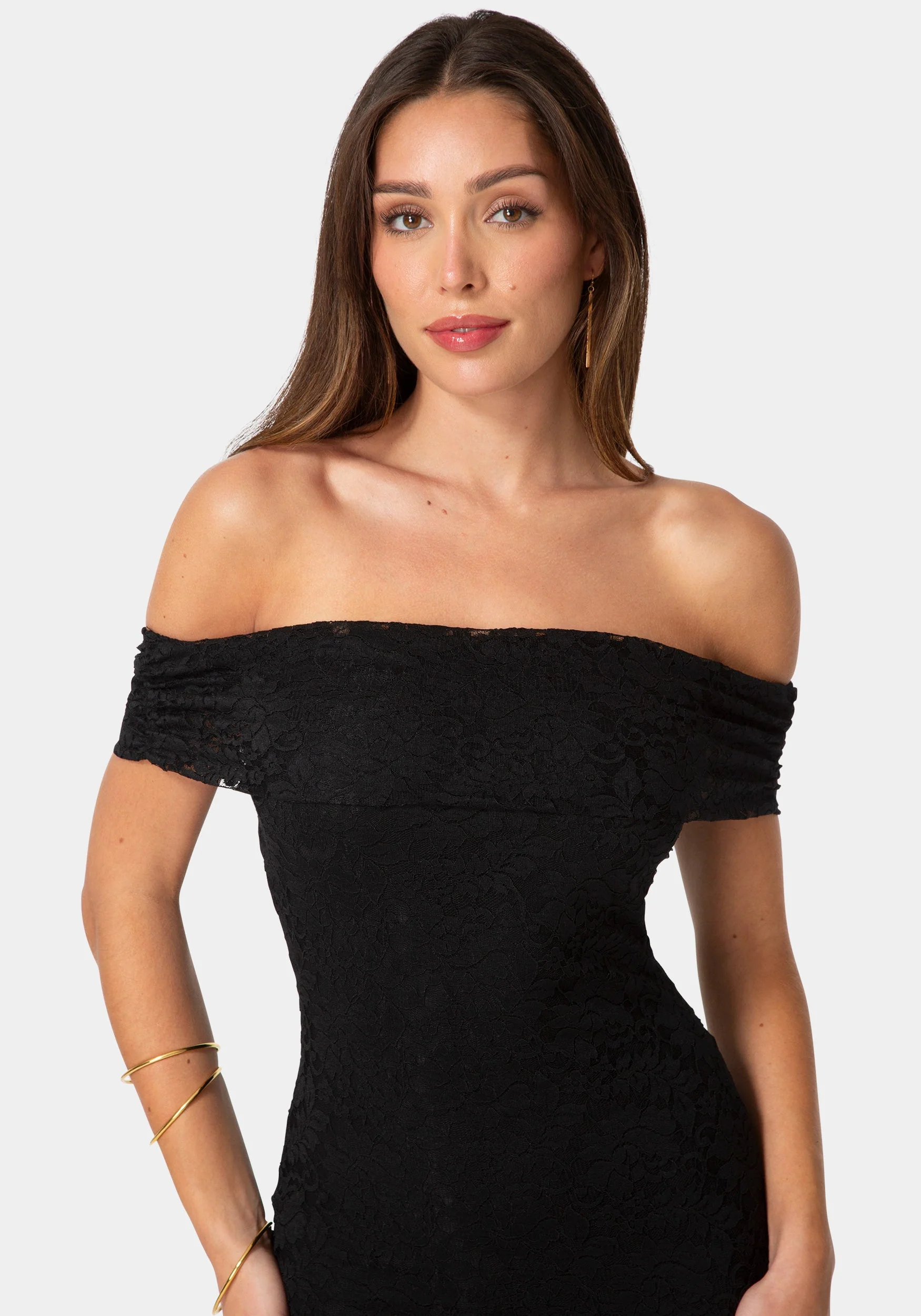 Lace Off Shoulder Maxi Dress - Image 4