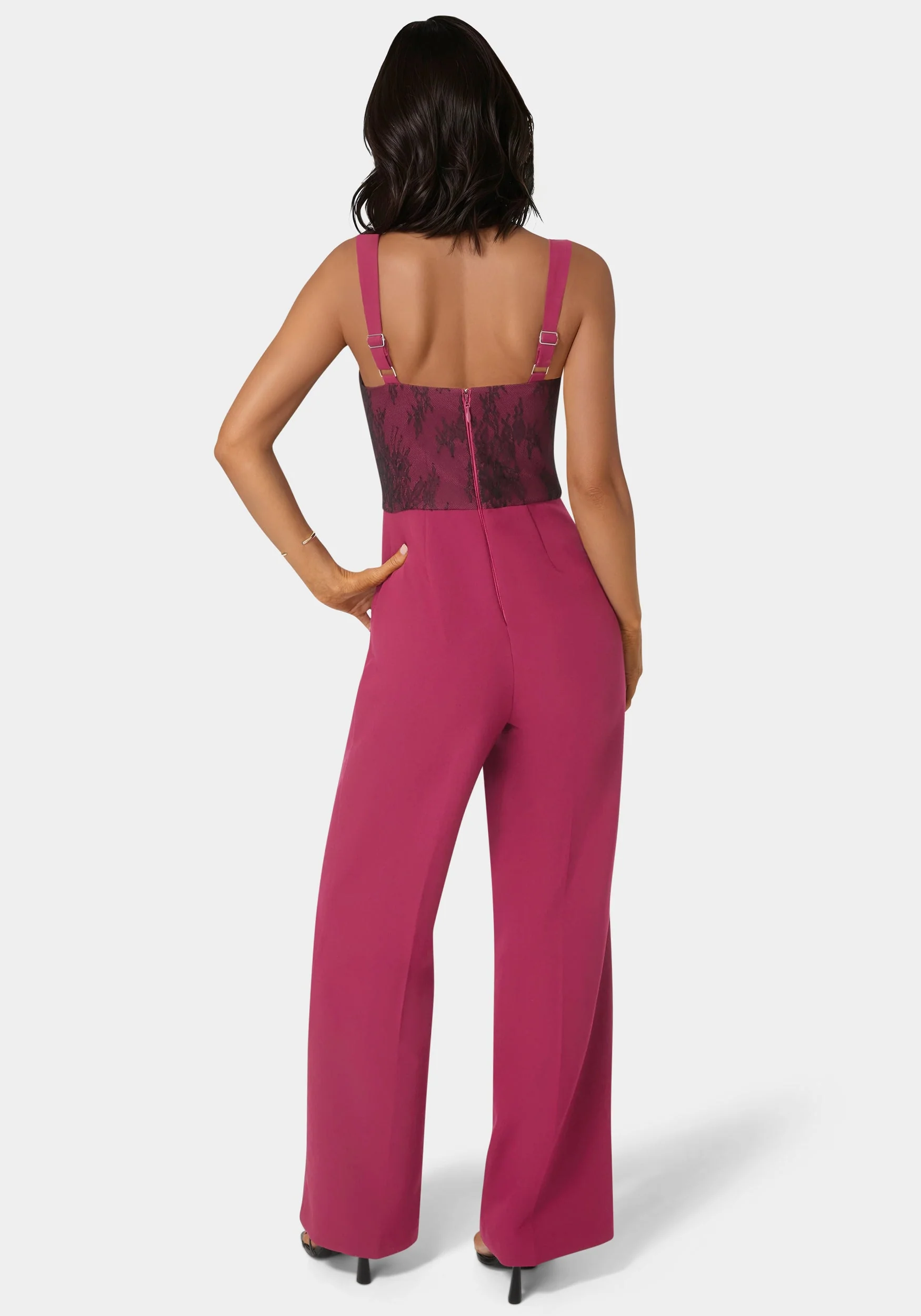 Lace Piecing Corset Jumpsuit - Image 2