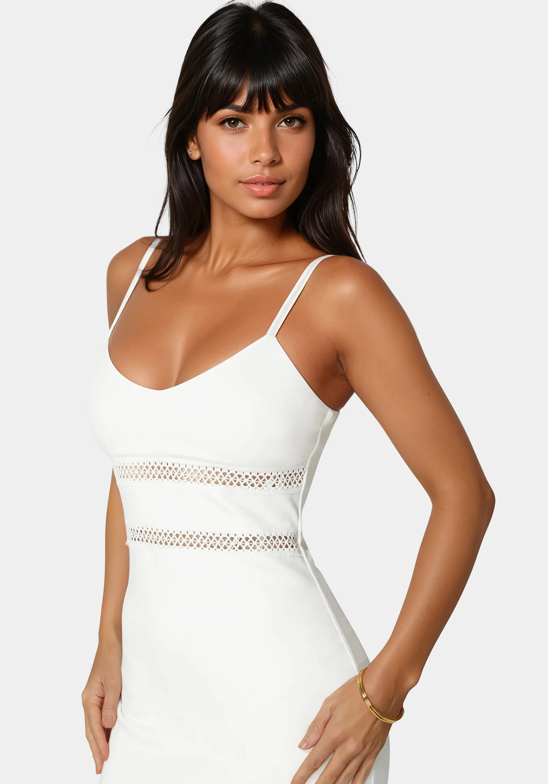 Lace Trim Flounce Dress - Image 3