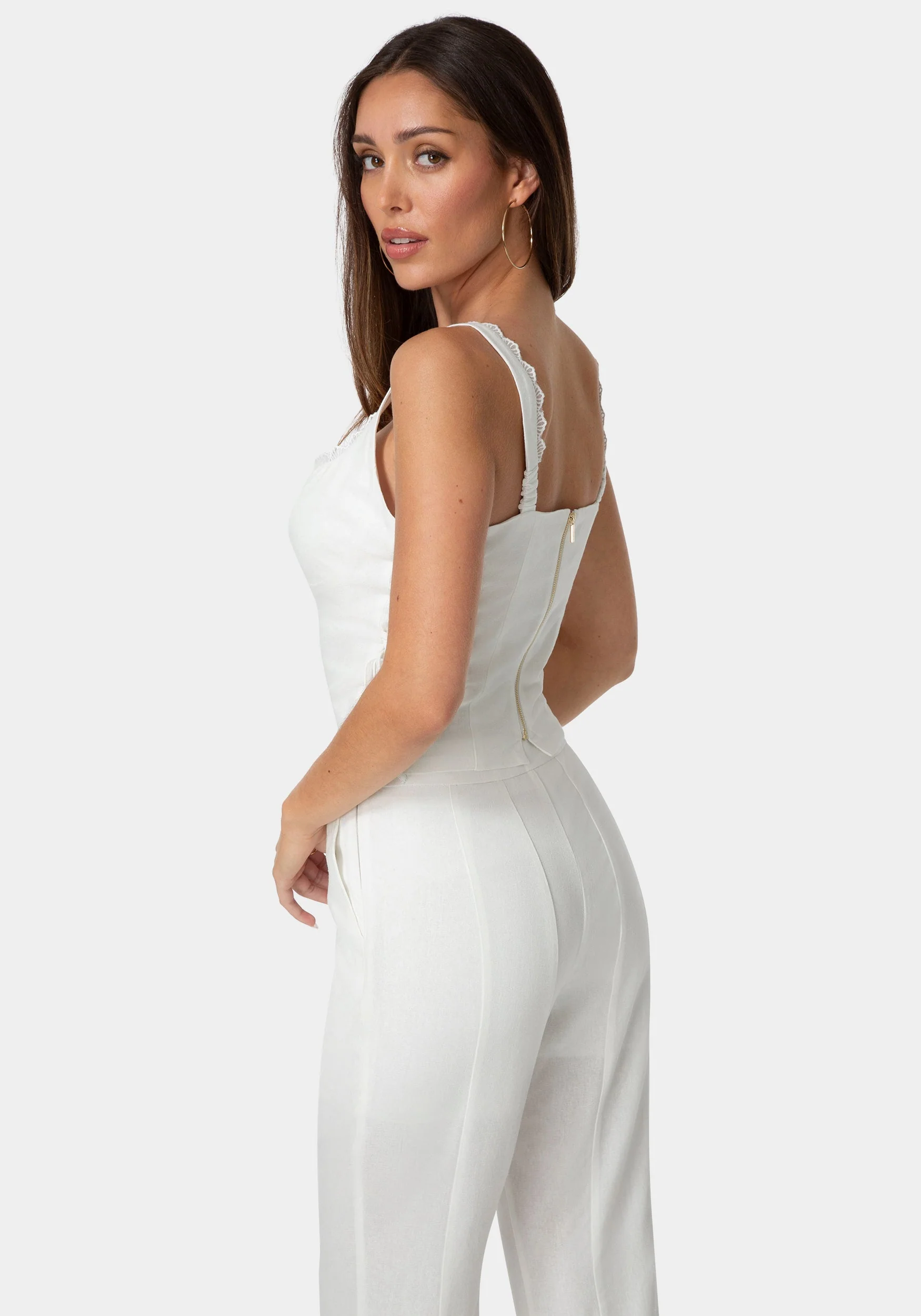 Lace Up Linen Top - Image 5