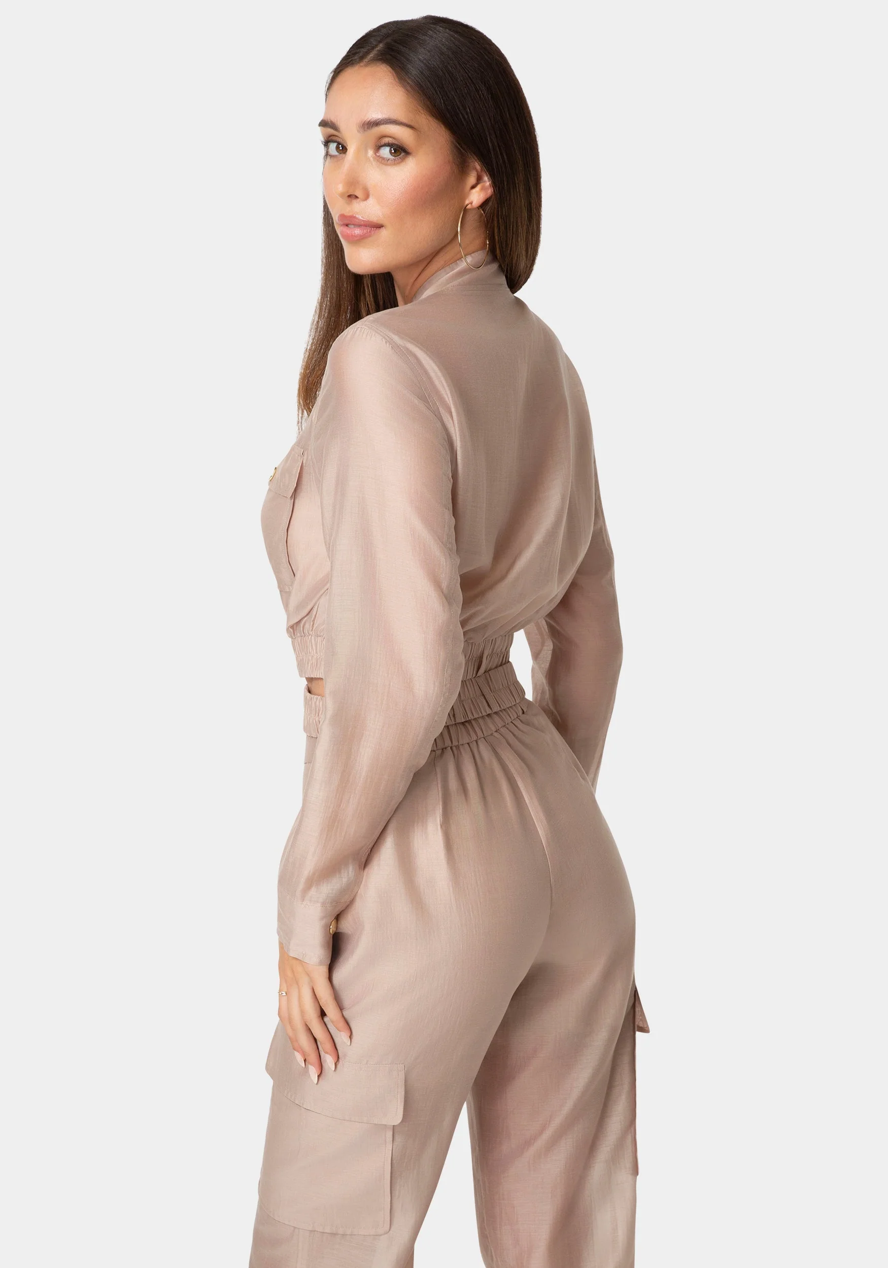 Light Sheer Voile Bomber - Image 5