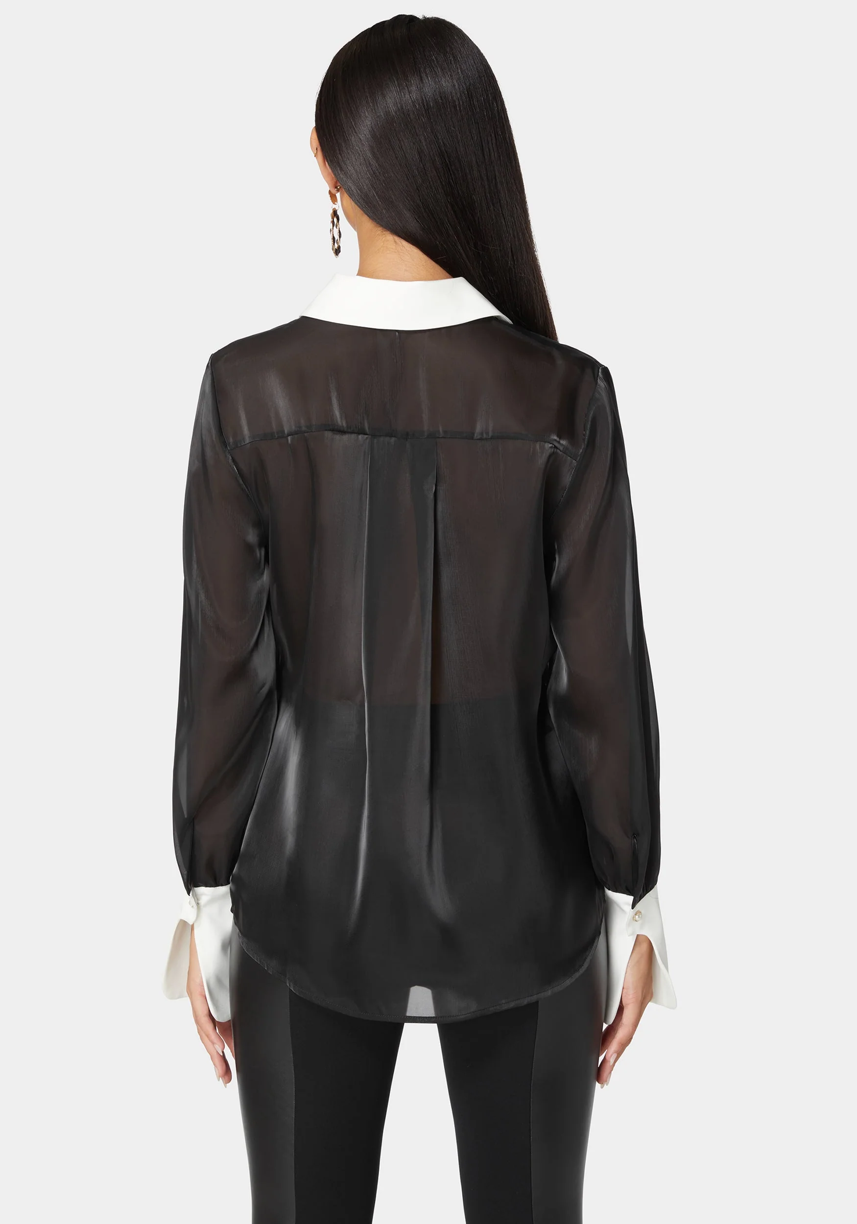 Liquid Chiffon Satin Combo Blouse - Image 3