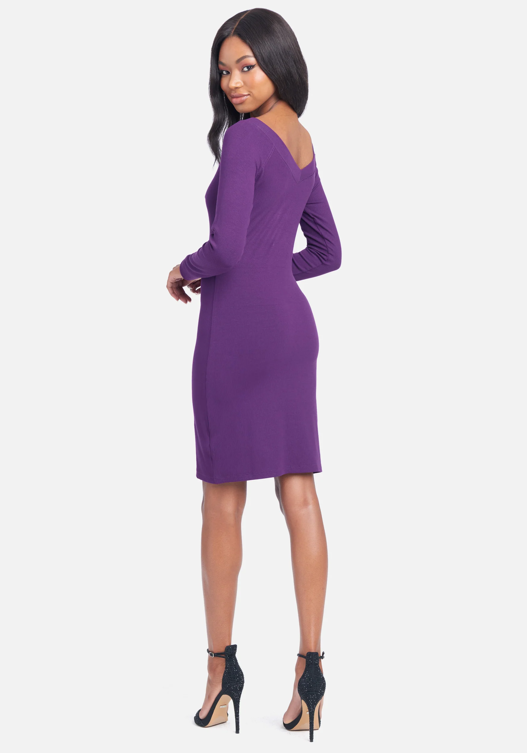 Crystal Logo Long Sleeve Dress - Image 3