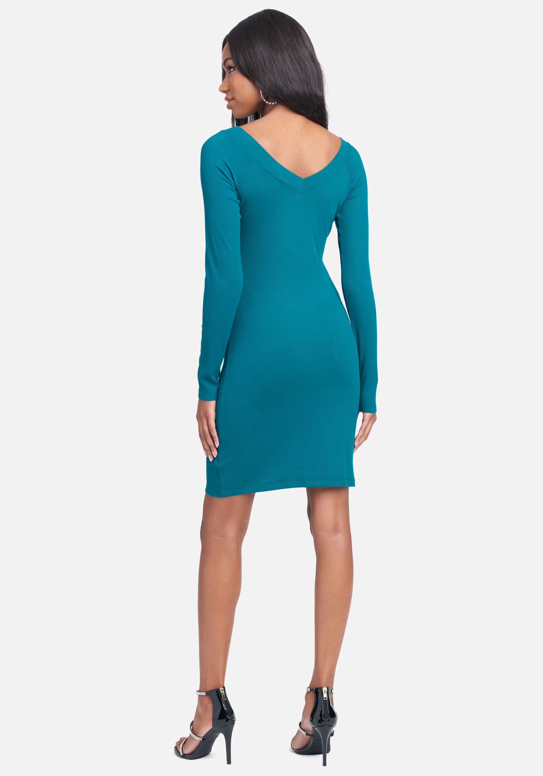Crystal Logo Long Sleeve Dress - Image 3