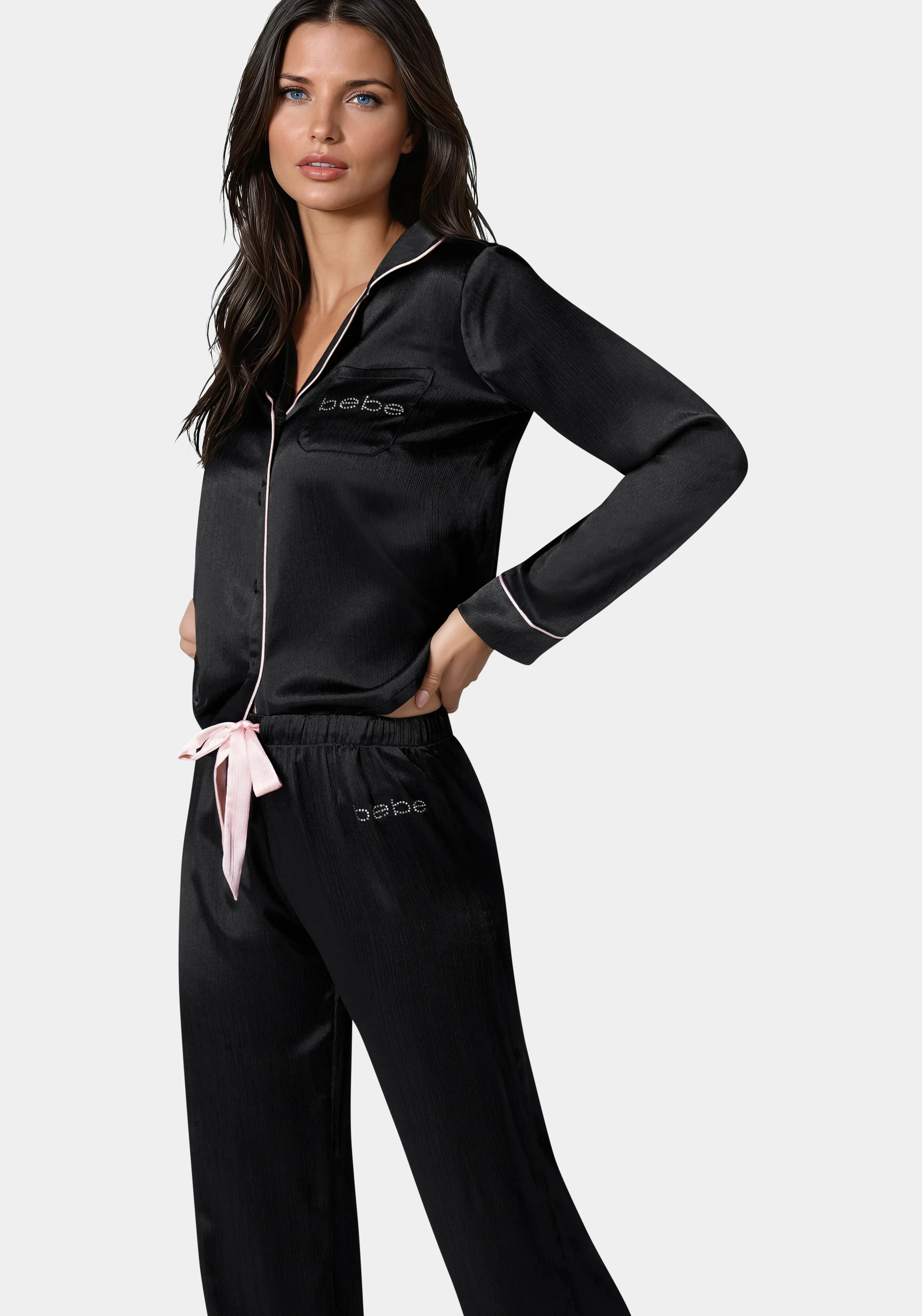 Luxury Textured Charmeuse Pajama Set - Image 2